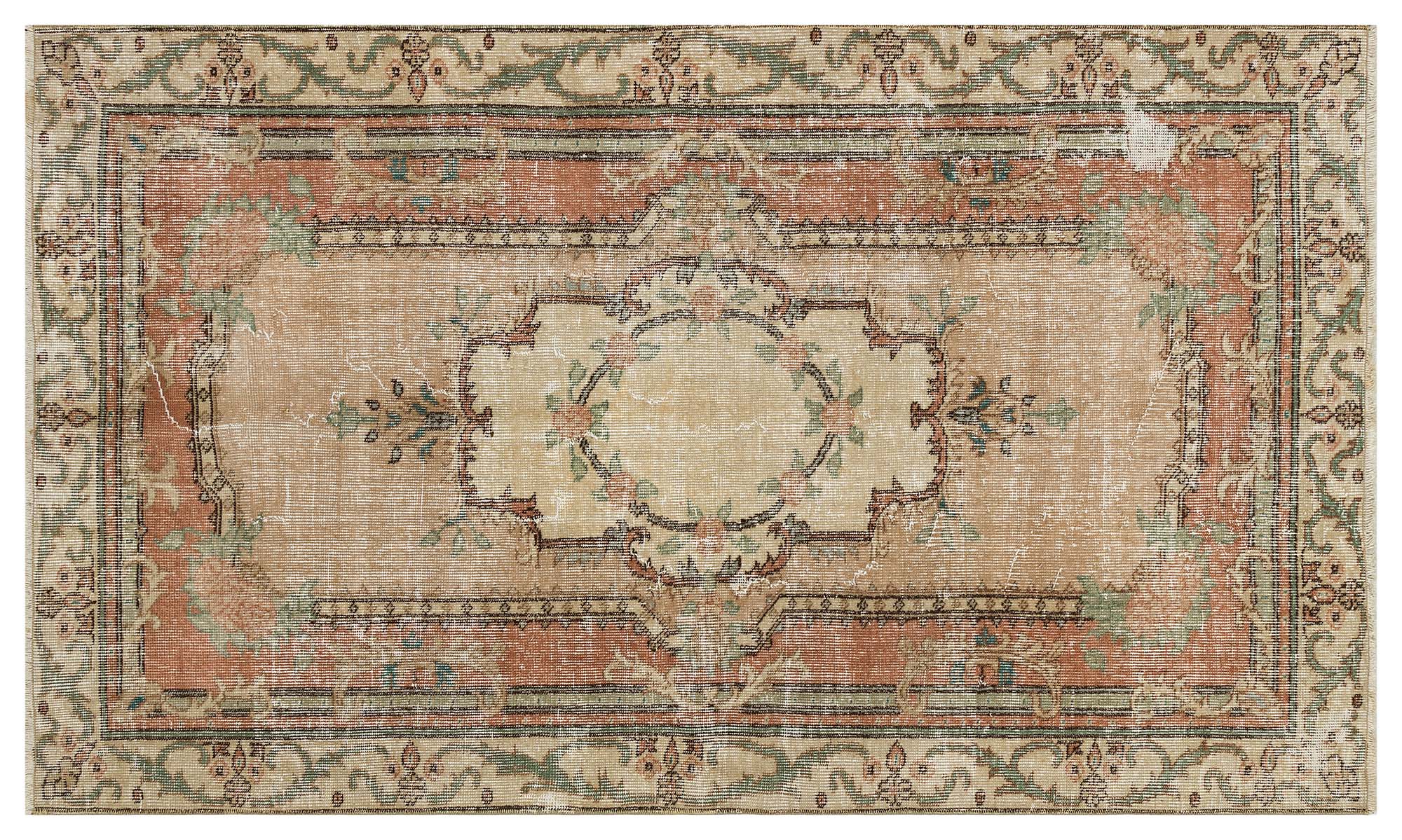 Hand-Woven Vintage Distressed Rug — detail view 3, handmade vintage rug