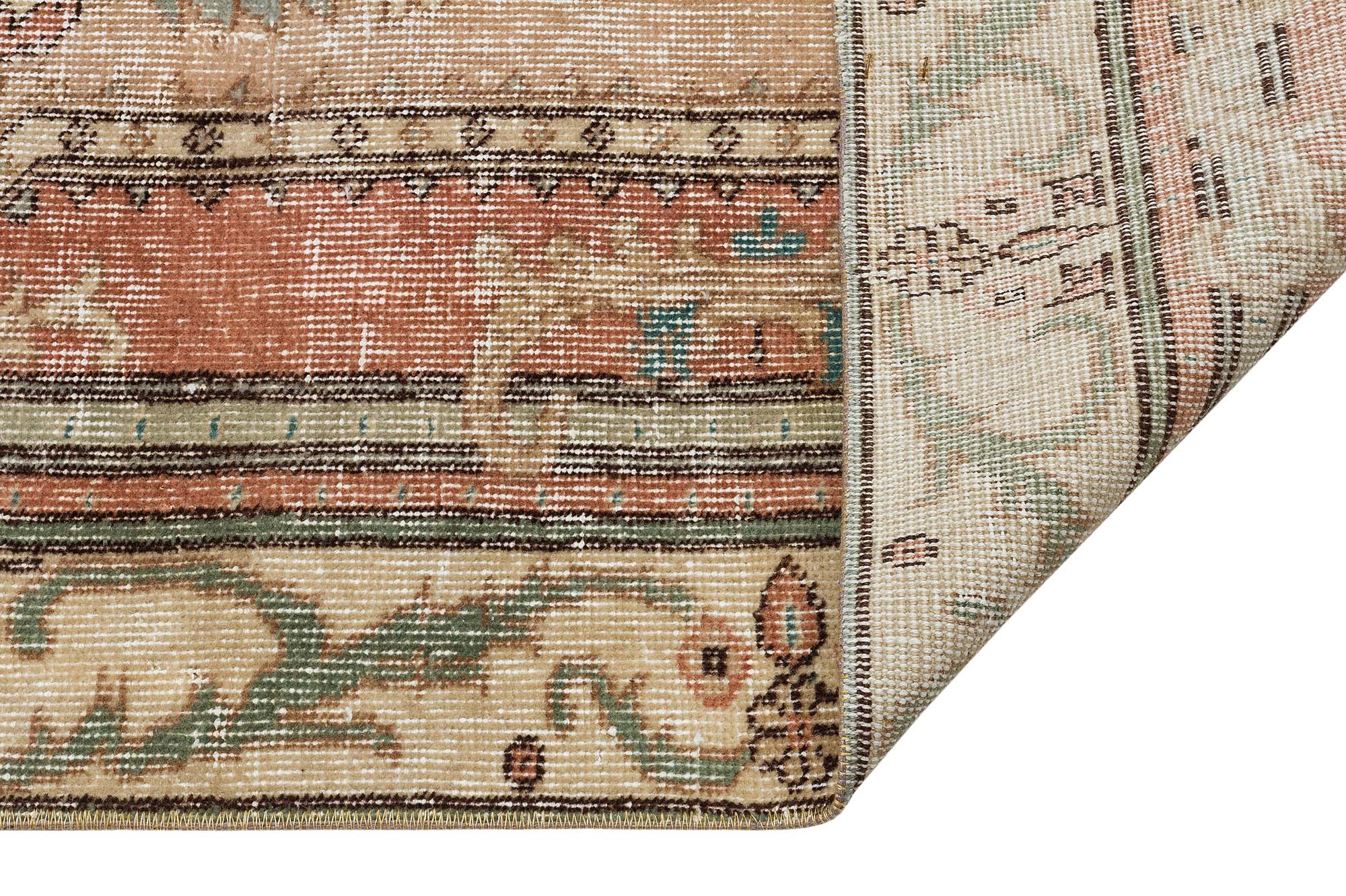 Hand-Woven Vintage Distressed Rug — detail view 4, handmade vintage rug