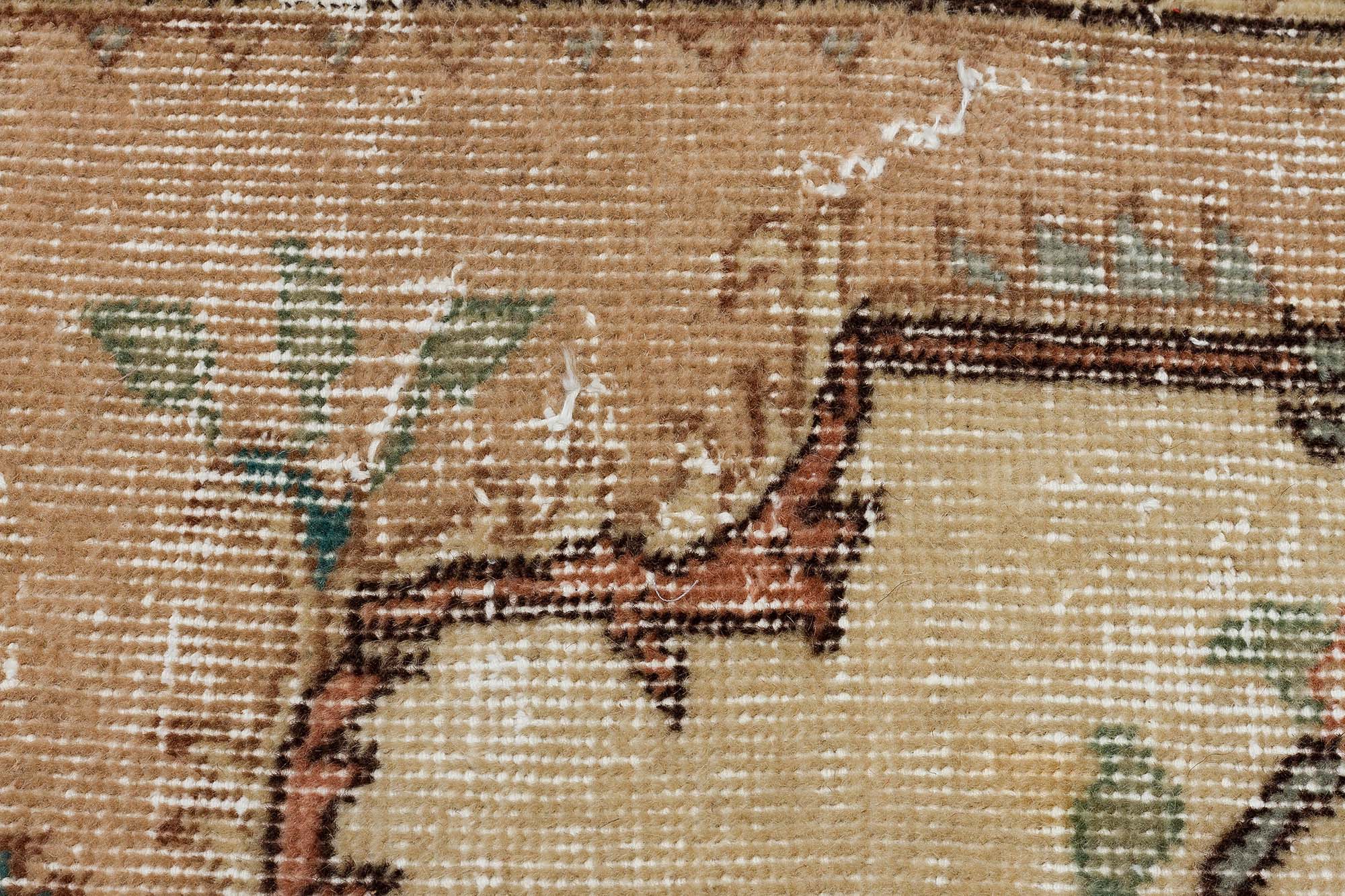 Hand-Woven Vintage Distressed Rug — detail view 5, handmade vintage rug