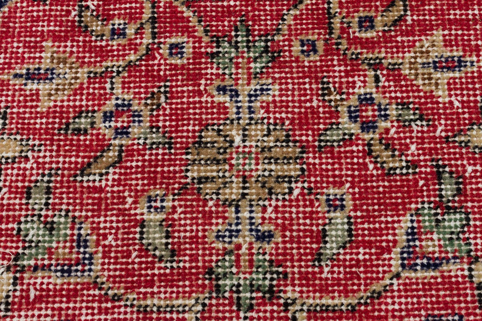 Hand-Woven Vintage Distressed Rug — detail view 5, handmade vintage rug