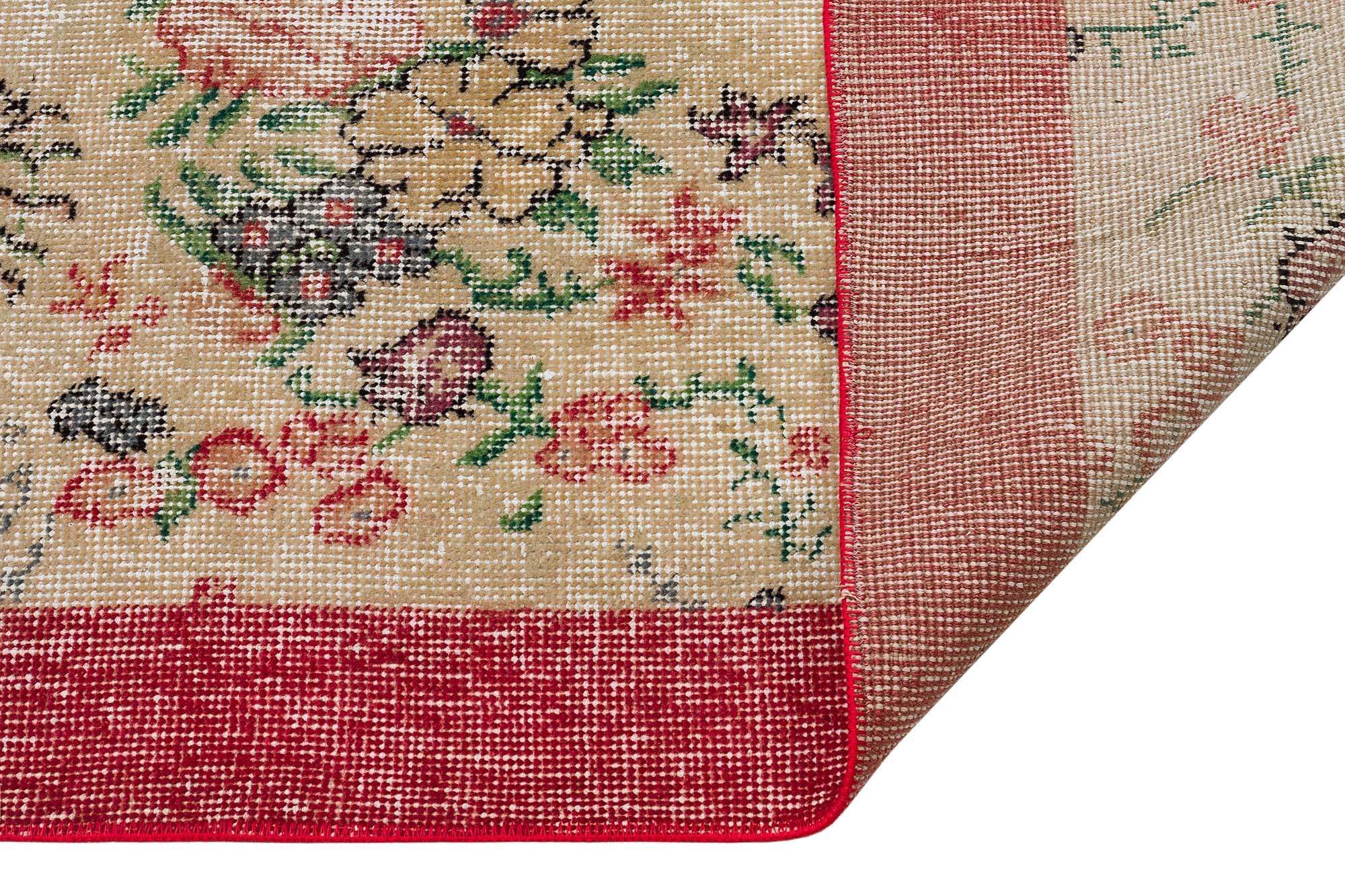 Unique Vintage Distressed Rug — detail view 4, handmade vintage rug
