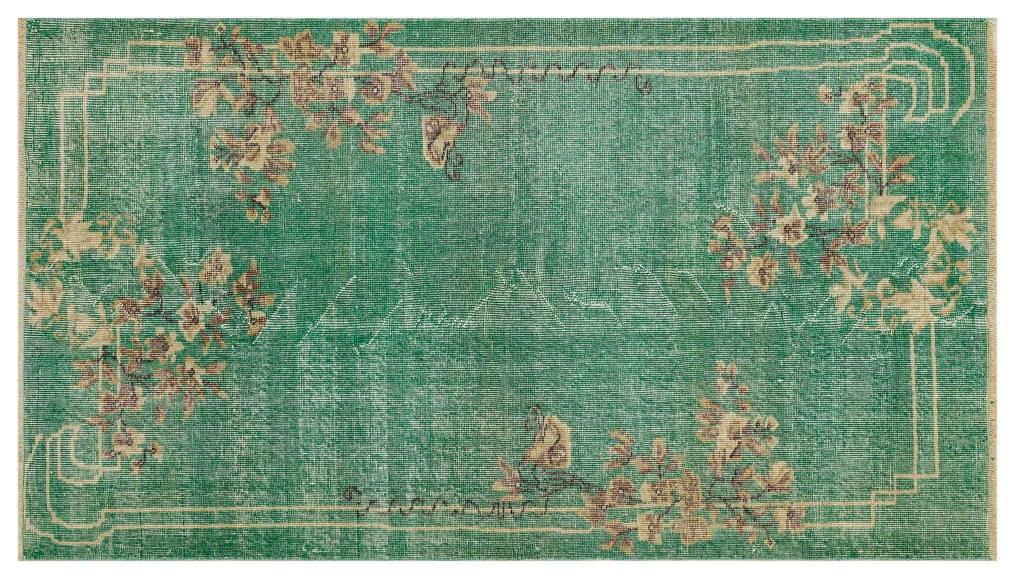 Unique Vintage Distressed Rug — detail view 3, handmade vintage rug