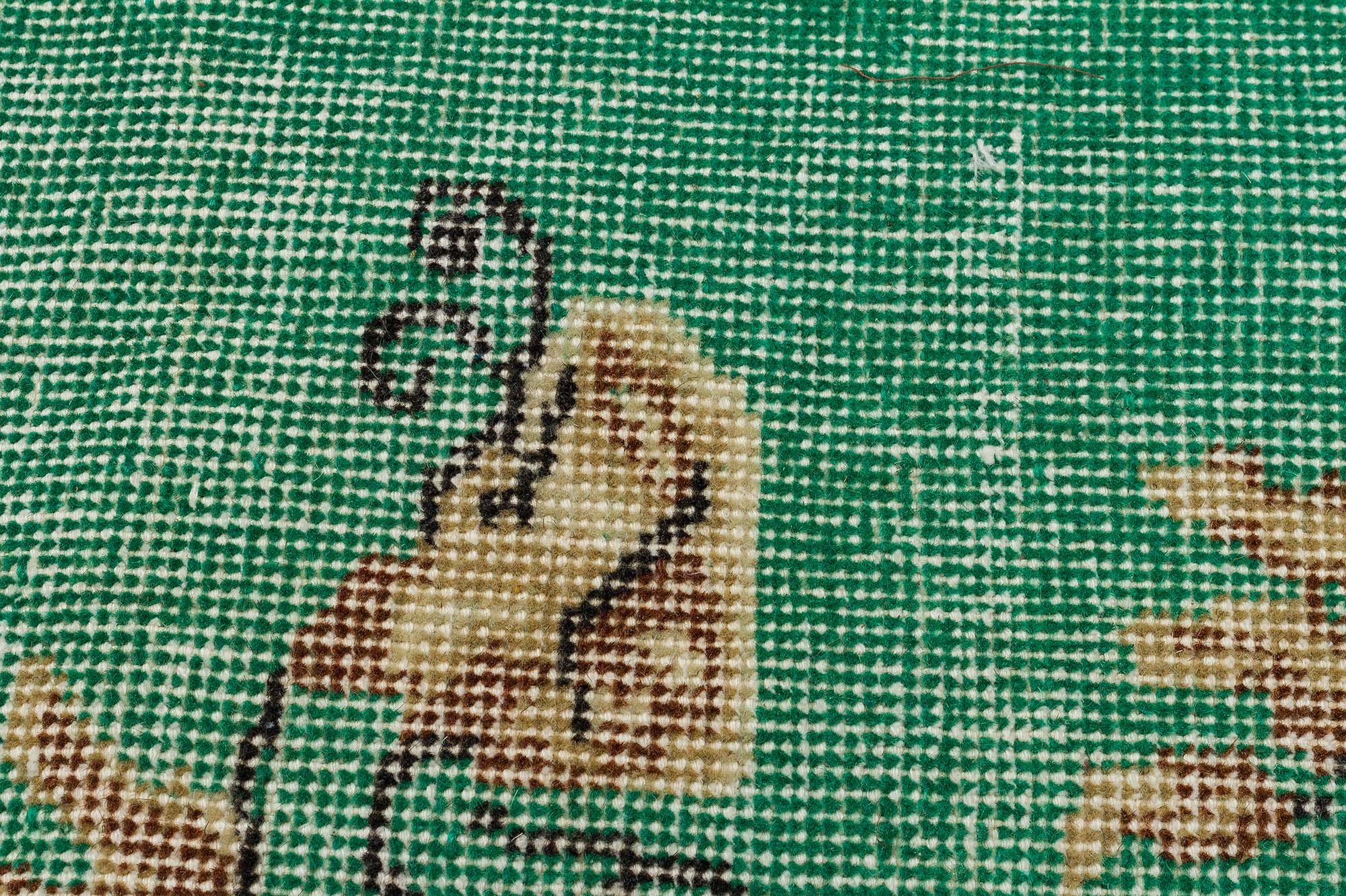 Unique Vintage Distressed Rug — detail view 5, handmade vintage rug