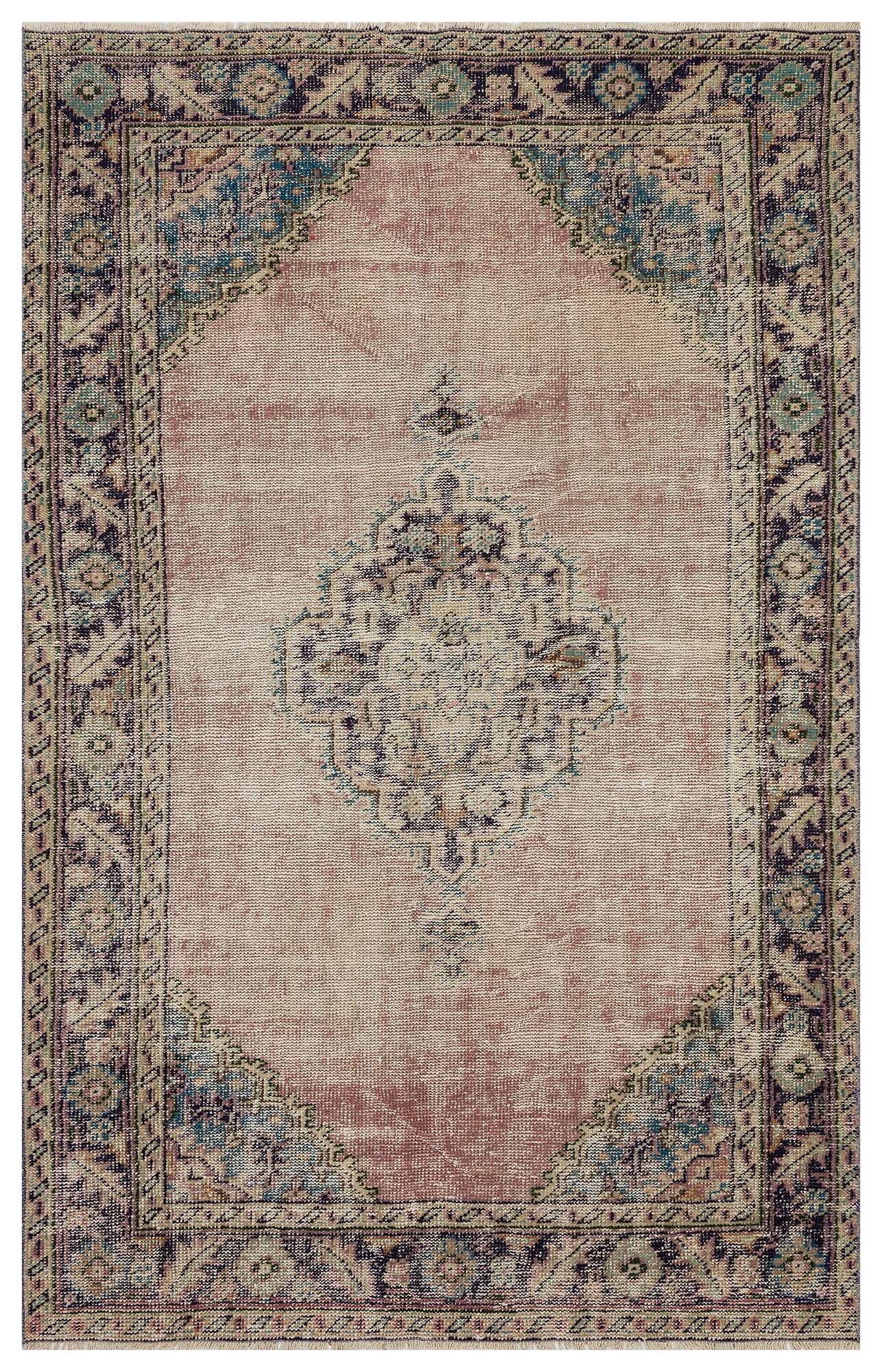 Handwoven Vintage Distressed Rug — detail view 2, handmade vintage rug