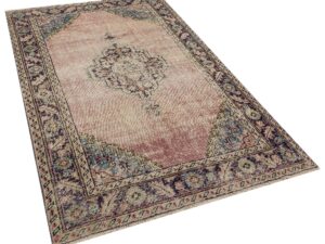 El Dokuma Vintage Eskitme Halı 142x223 cm 10350