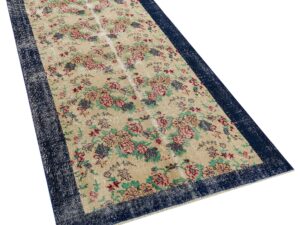 El Dokuma Vintage Eskitme Halı 110x200 cm 10352