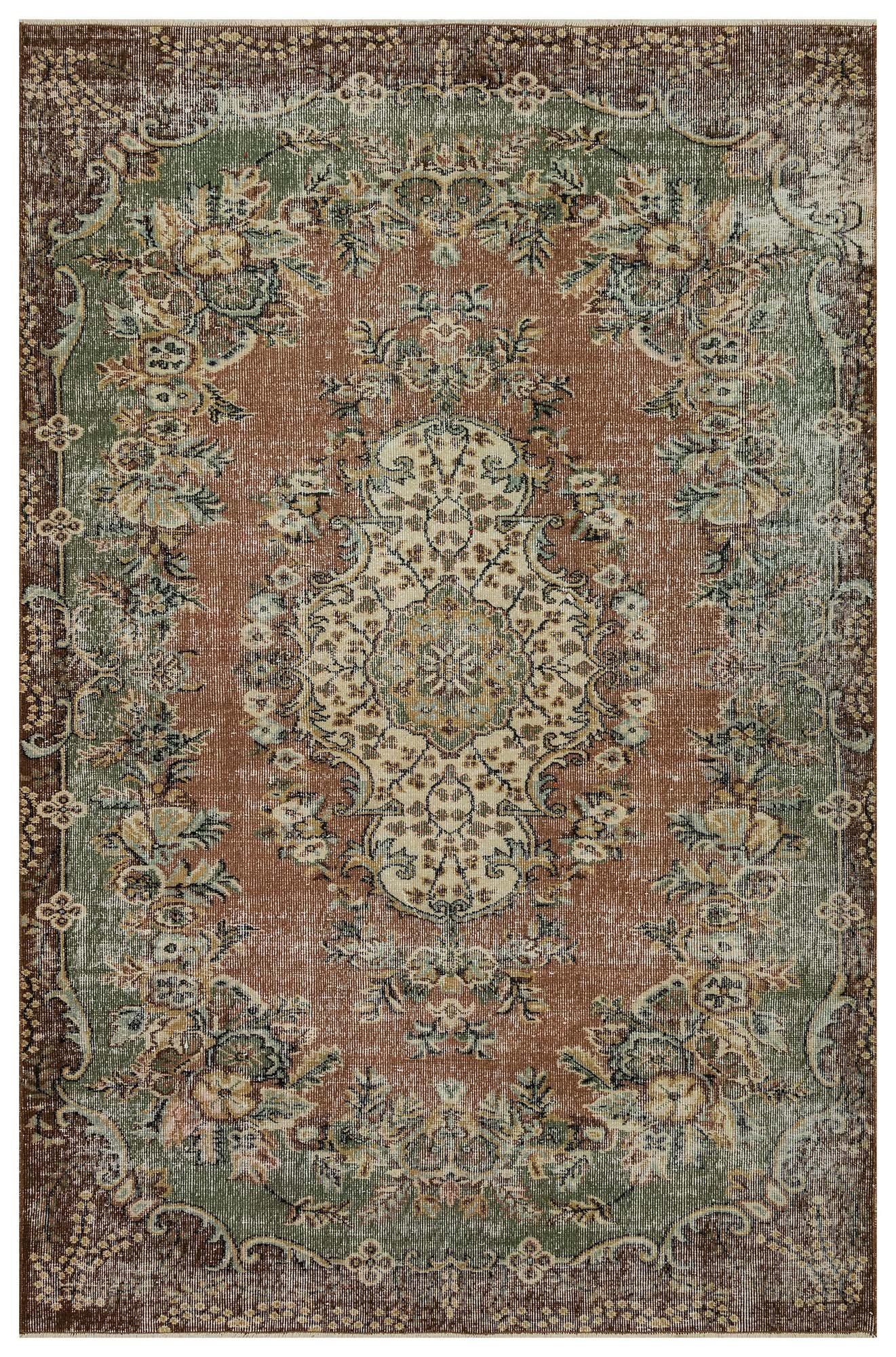 Handwoven Vintage Distressed Rug — detail view 2, handmade vintage rug