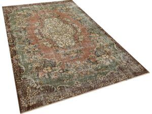 El Dokuma Vintage Eskitme Halı 170x255 cm 10353