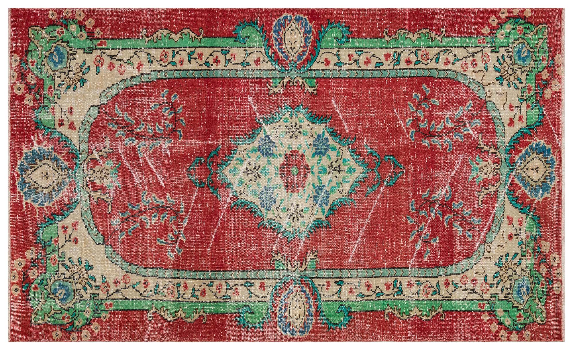 Unique Vintage Distressed Rug — detail view 3, handmade vintage rug