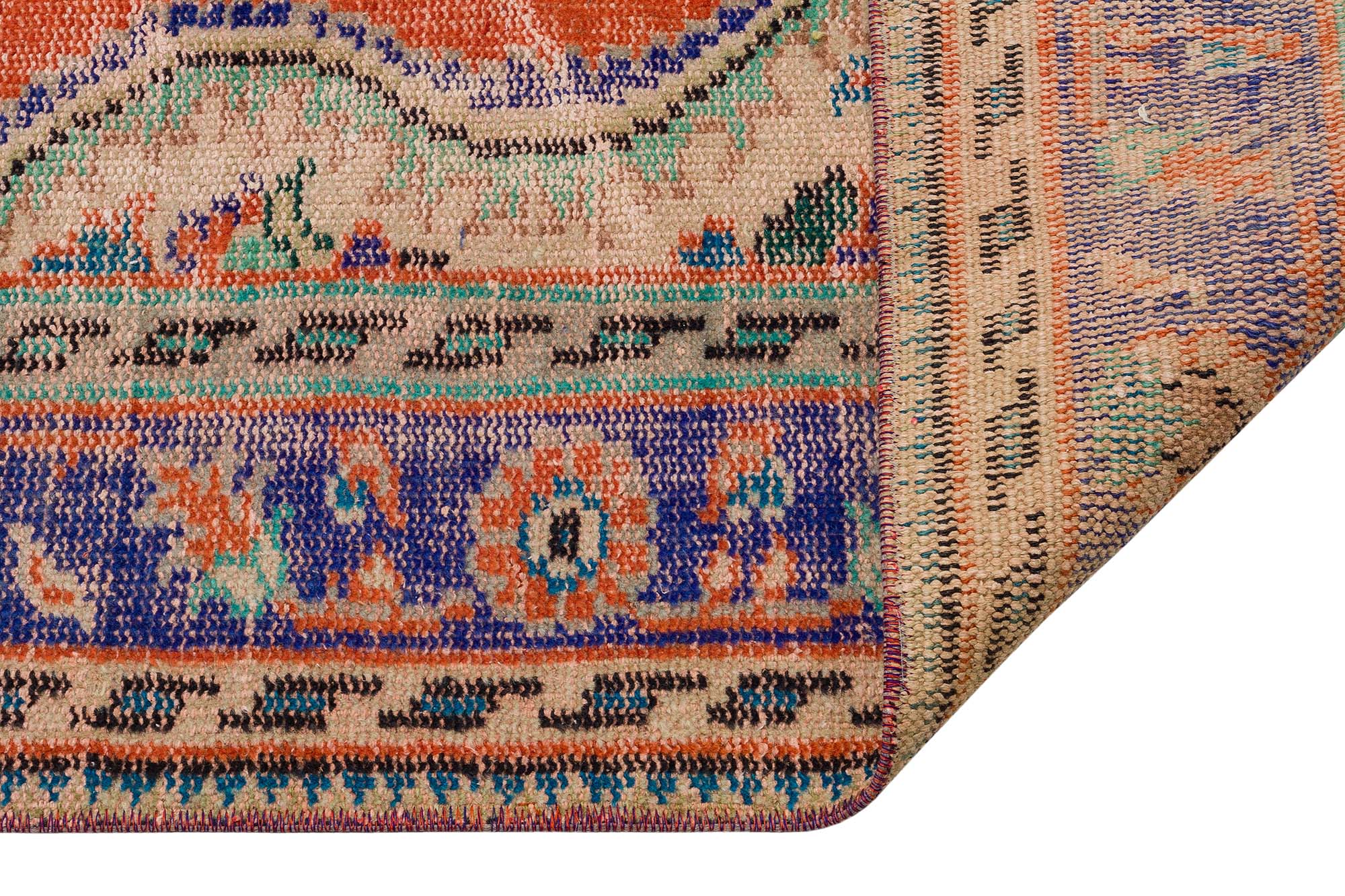 Handwoven Vintage Distressed Rug — detail view 4, handmade vintage rug