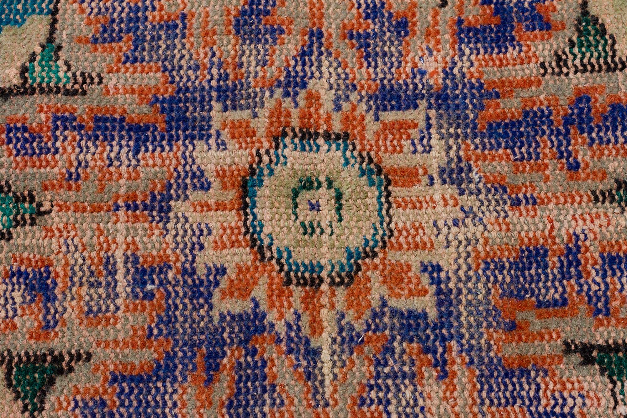 Handwoven Vintage Distressed Rug — detail view 5, handmade vintage rug