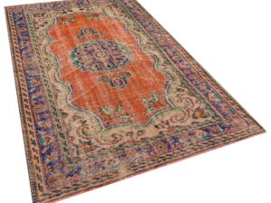 El Dokuma Vintage Eskitme Halı 154x236 cm 10372