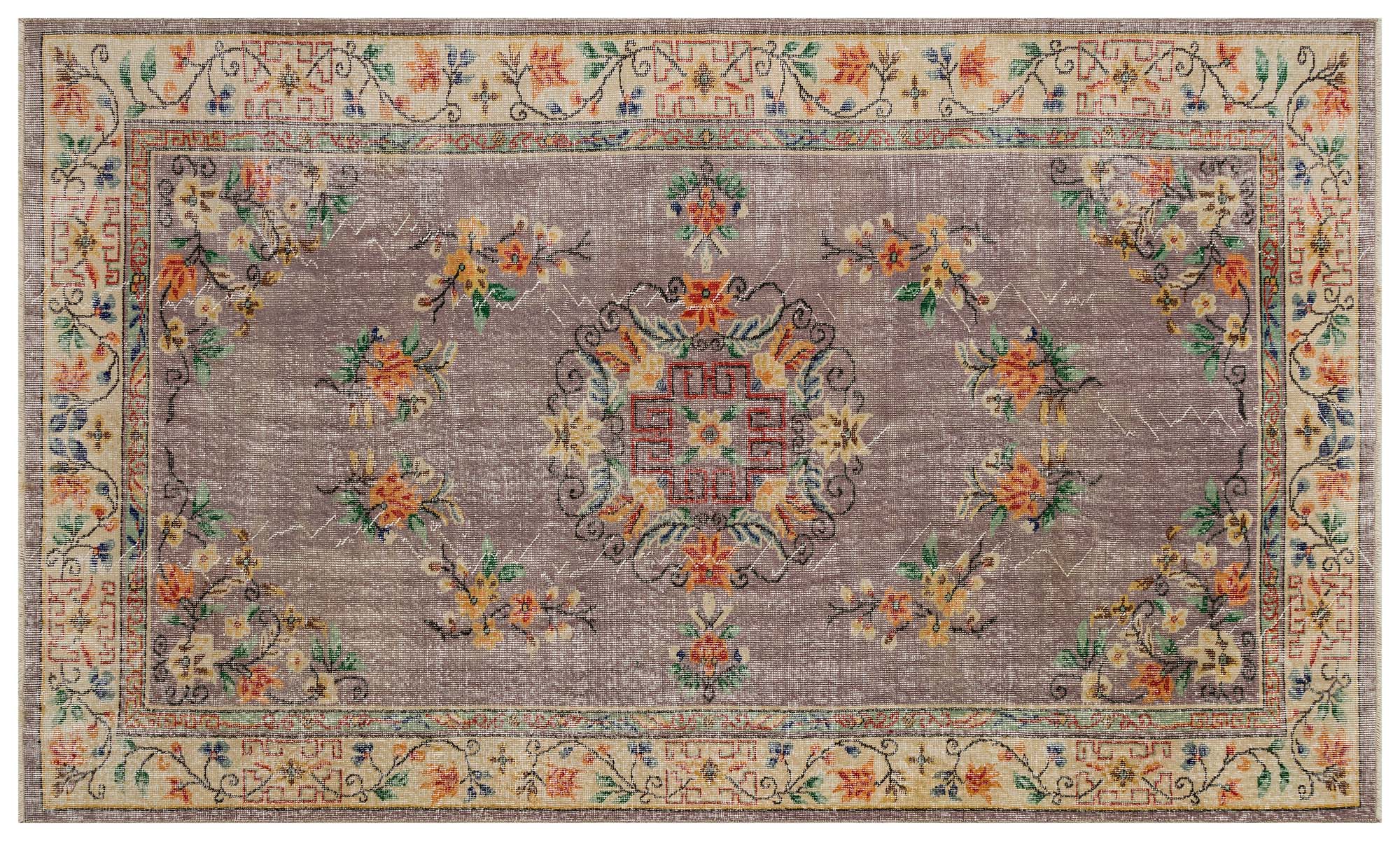 Handmade Vintage Distressed Rug — detail view 3, handmade vintage rug