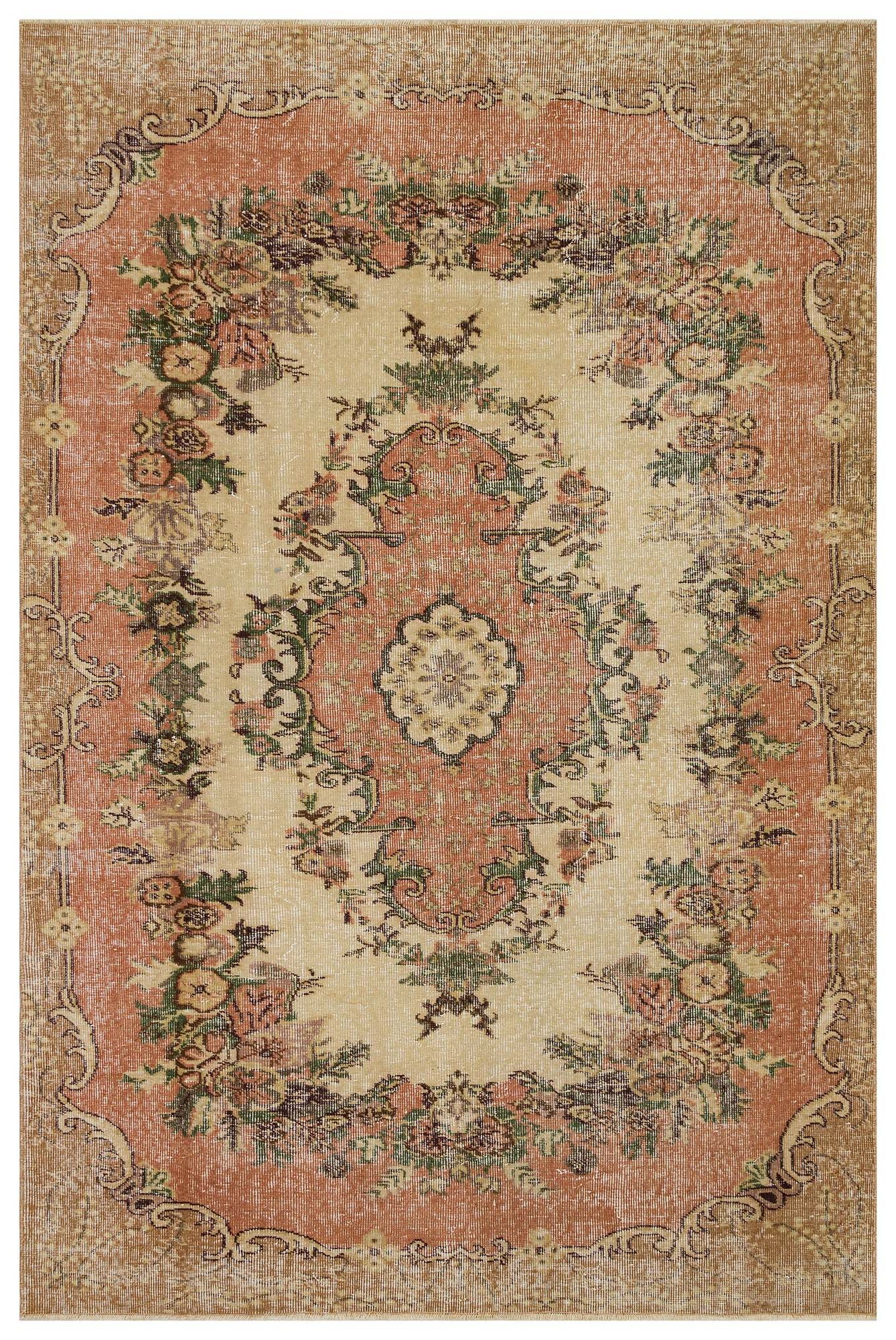 Unique Vintage Distressed Rug — detail view 2, handmade vintage rug