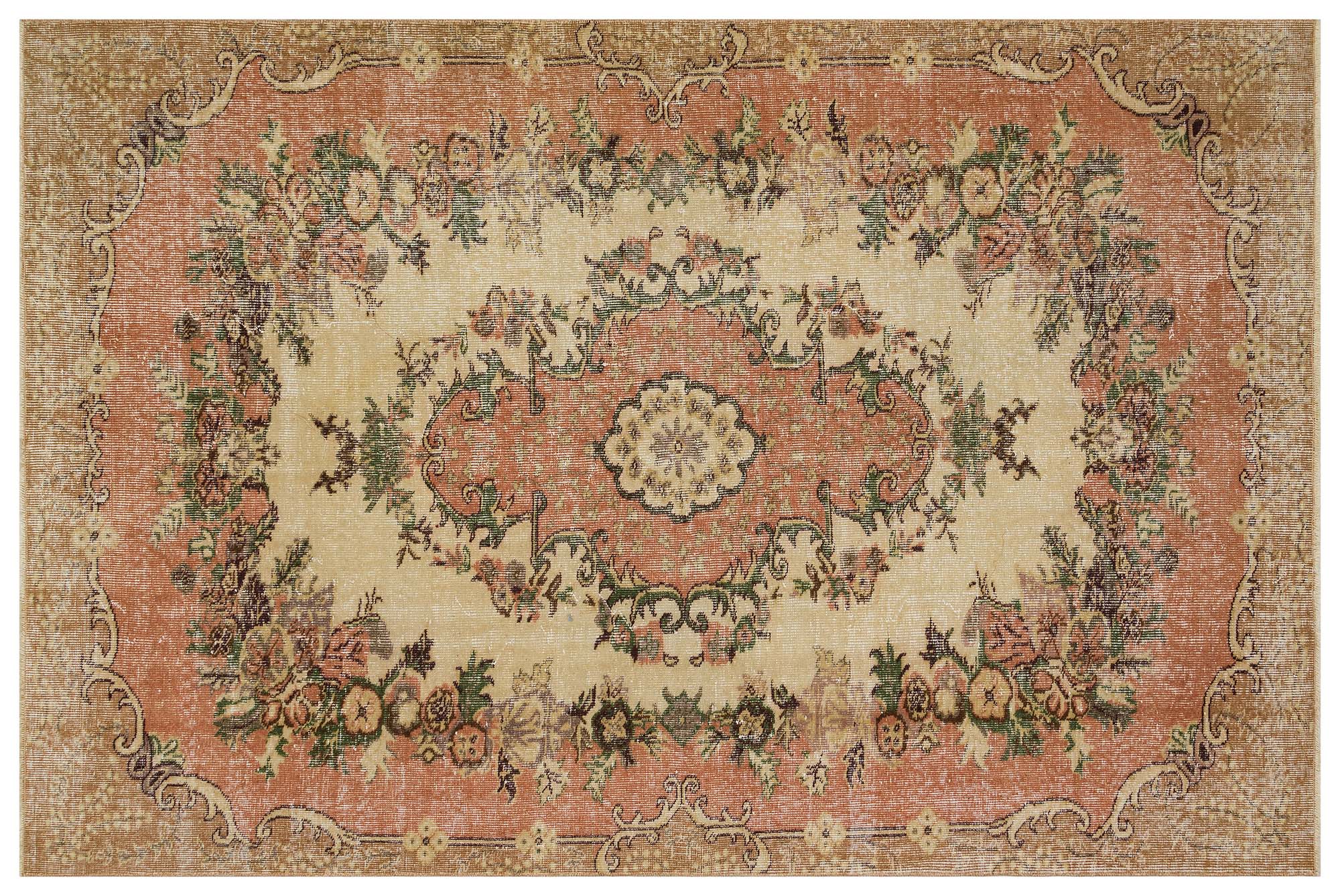 Unique Vintage Distressed Rug — detail view 3, handmade vintage rug