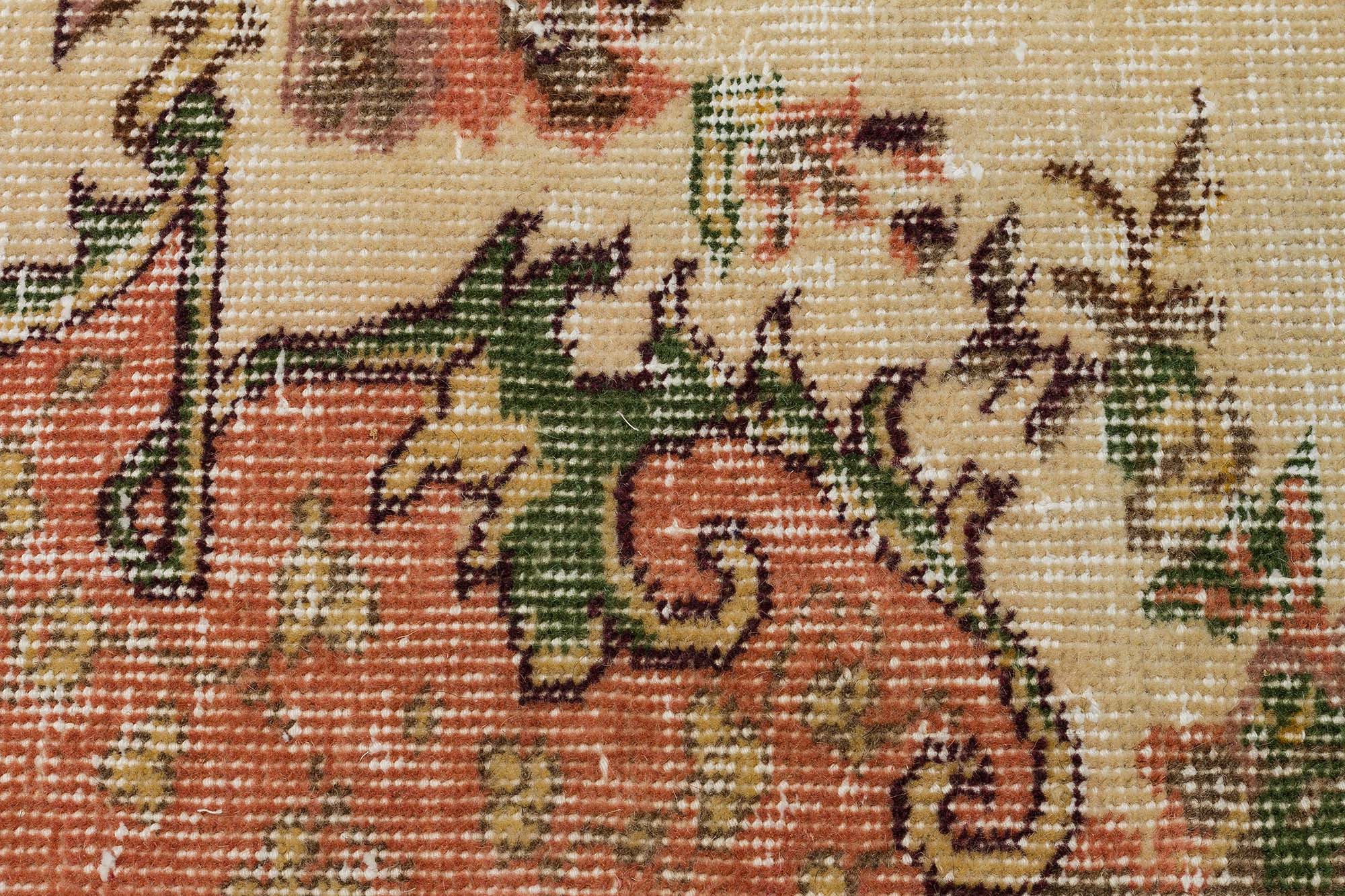 Unique Vintage Distressed Rug — detail view 5, handmade vintage rug