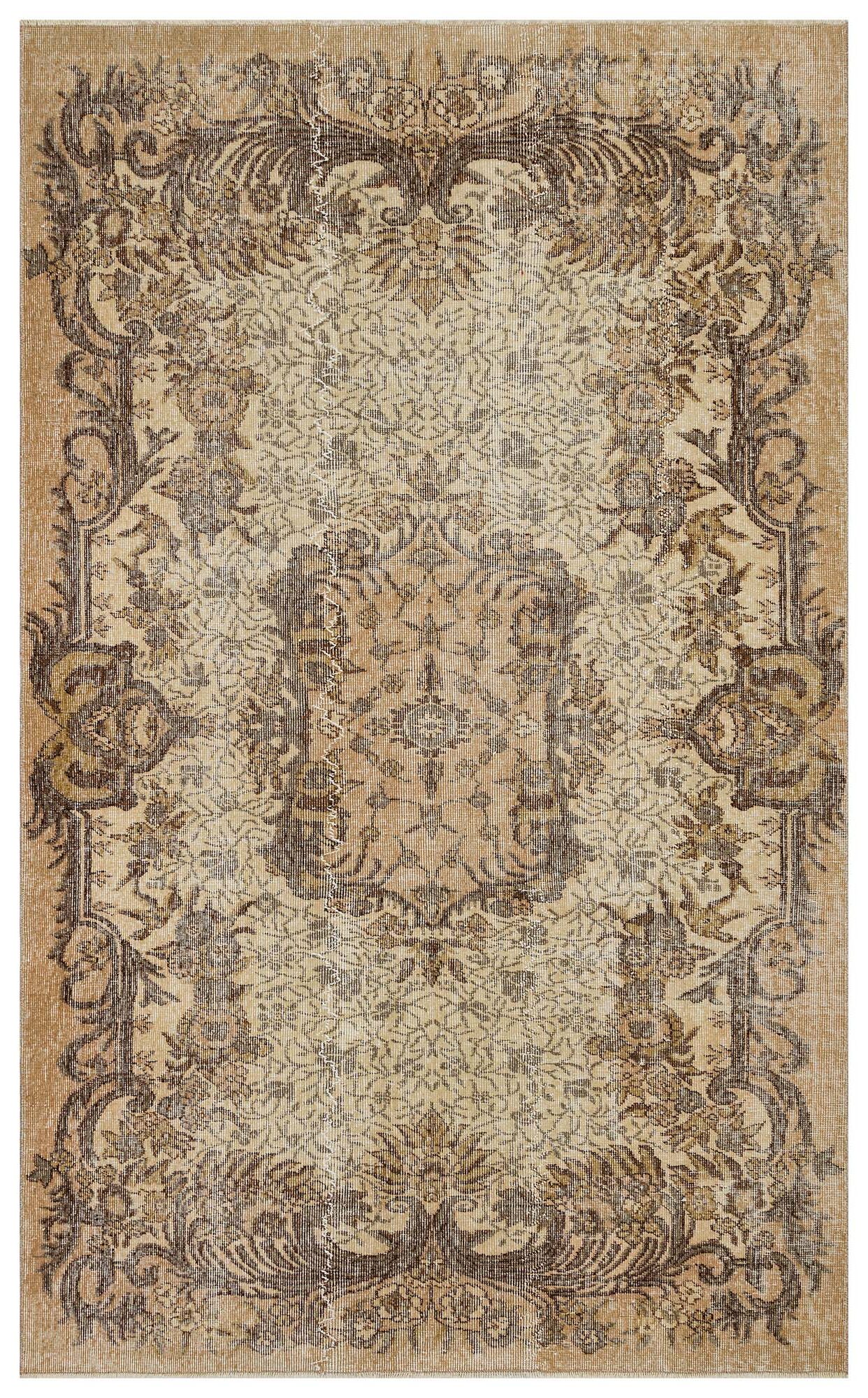 Handwoven Vintage Distressed Rug — detail view 2, handmade vintage rug