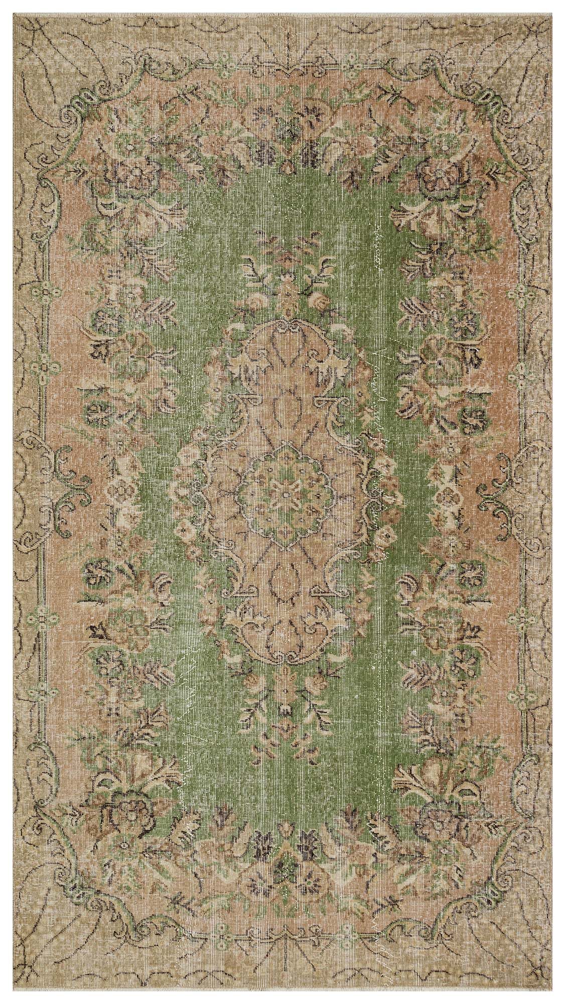 Hand-Woven Vintage Distressed Rug — detail view 2, handmade vintage rug