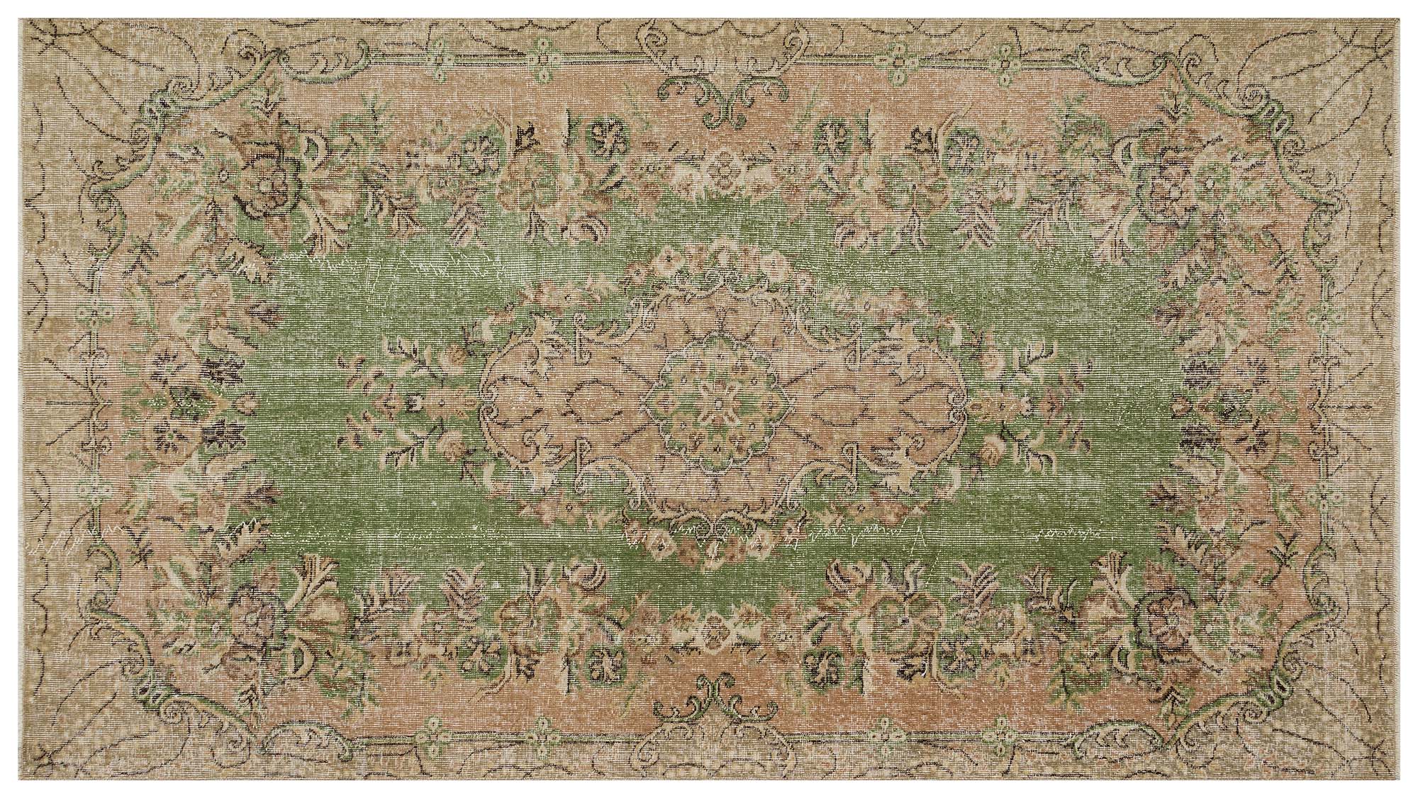 Hand-Woven Vintage Distressed Rug — detail view 3, handmade vintage rug
