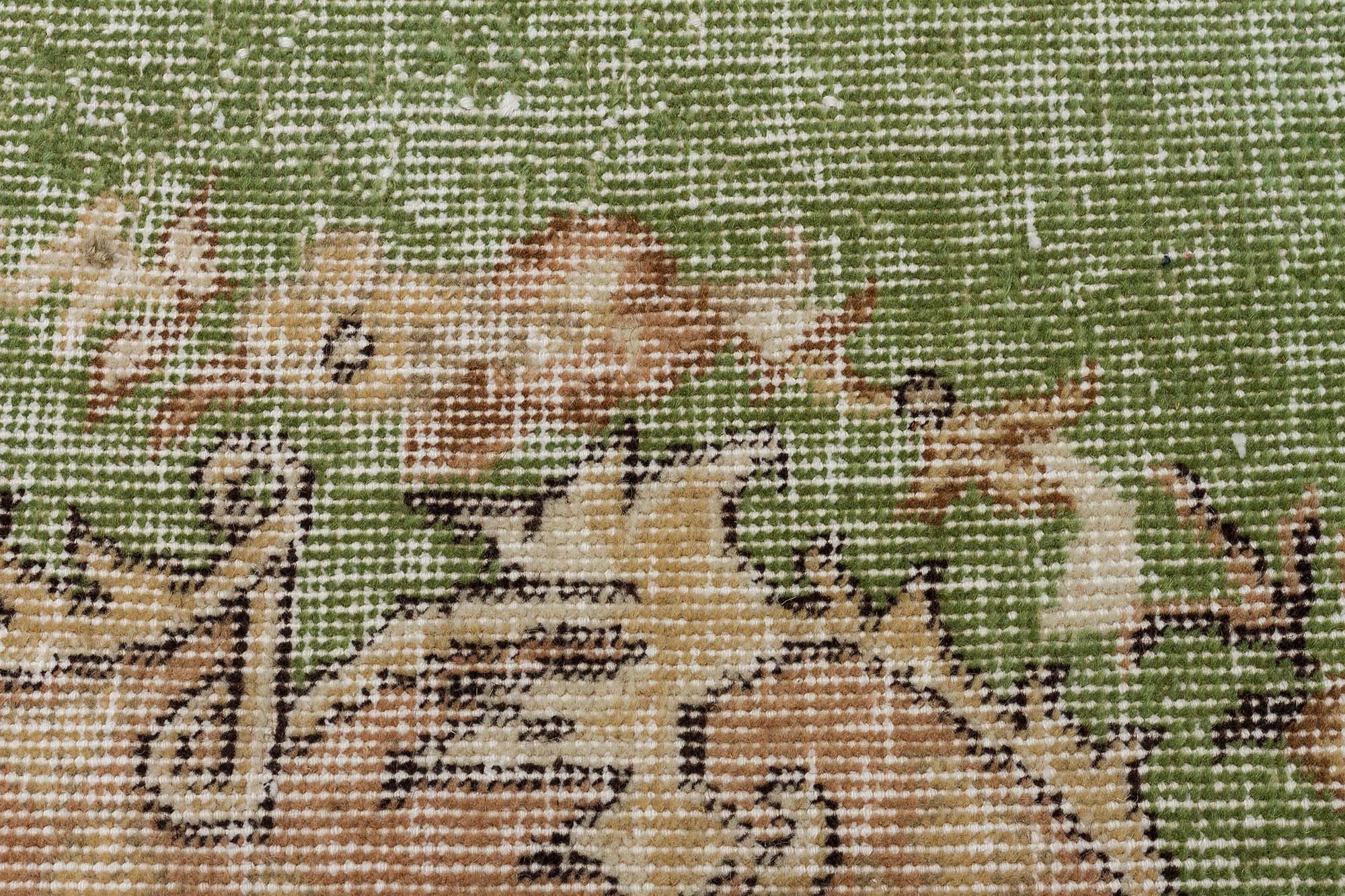 Hand-Woven Vintage Distressed Rug — detail view 5, handmade vintage rug