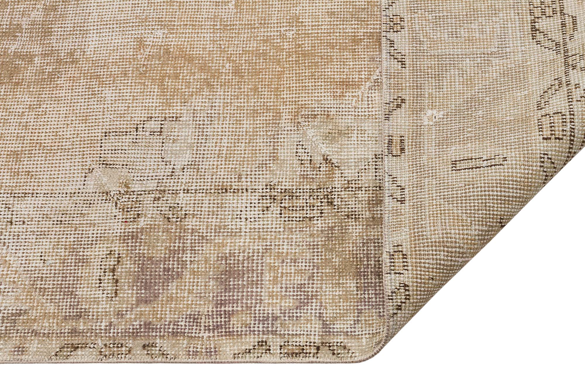 Unique Vintage Distressed Rug — detail view 4, handmade vintage rug