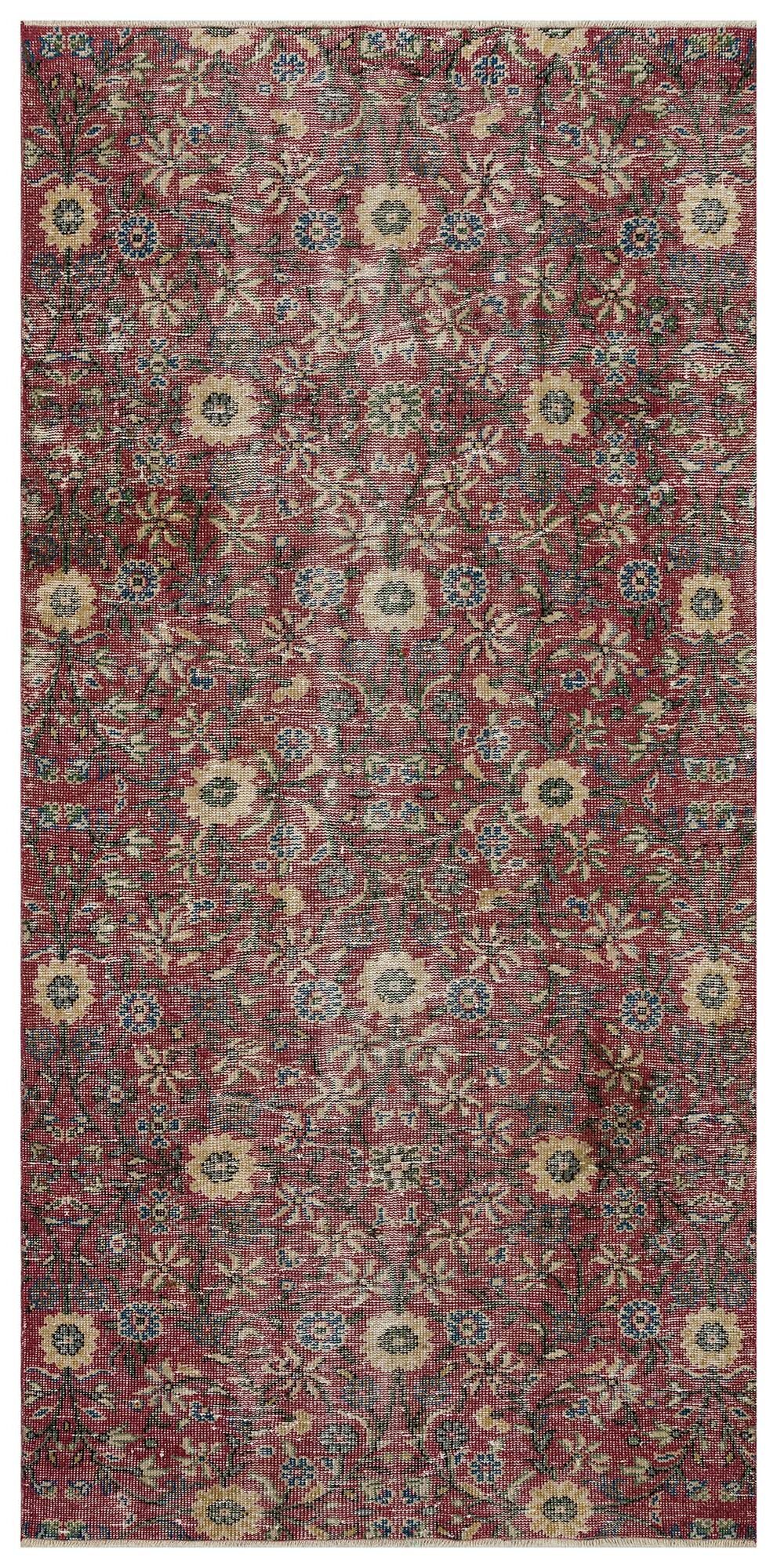 Unique Vintage Distressed Rug — detail view 2, handmade vintage rug