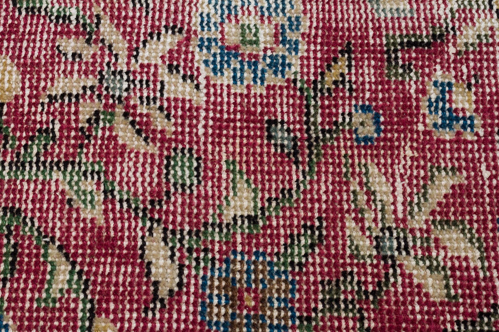 Unique Vintage Distressed Rug — detail view 5, handmade vintage rug