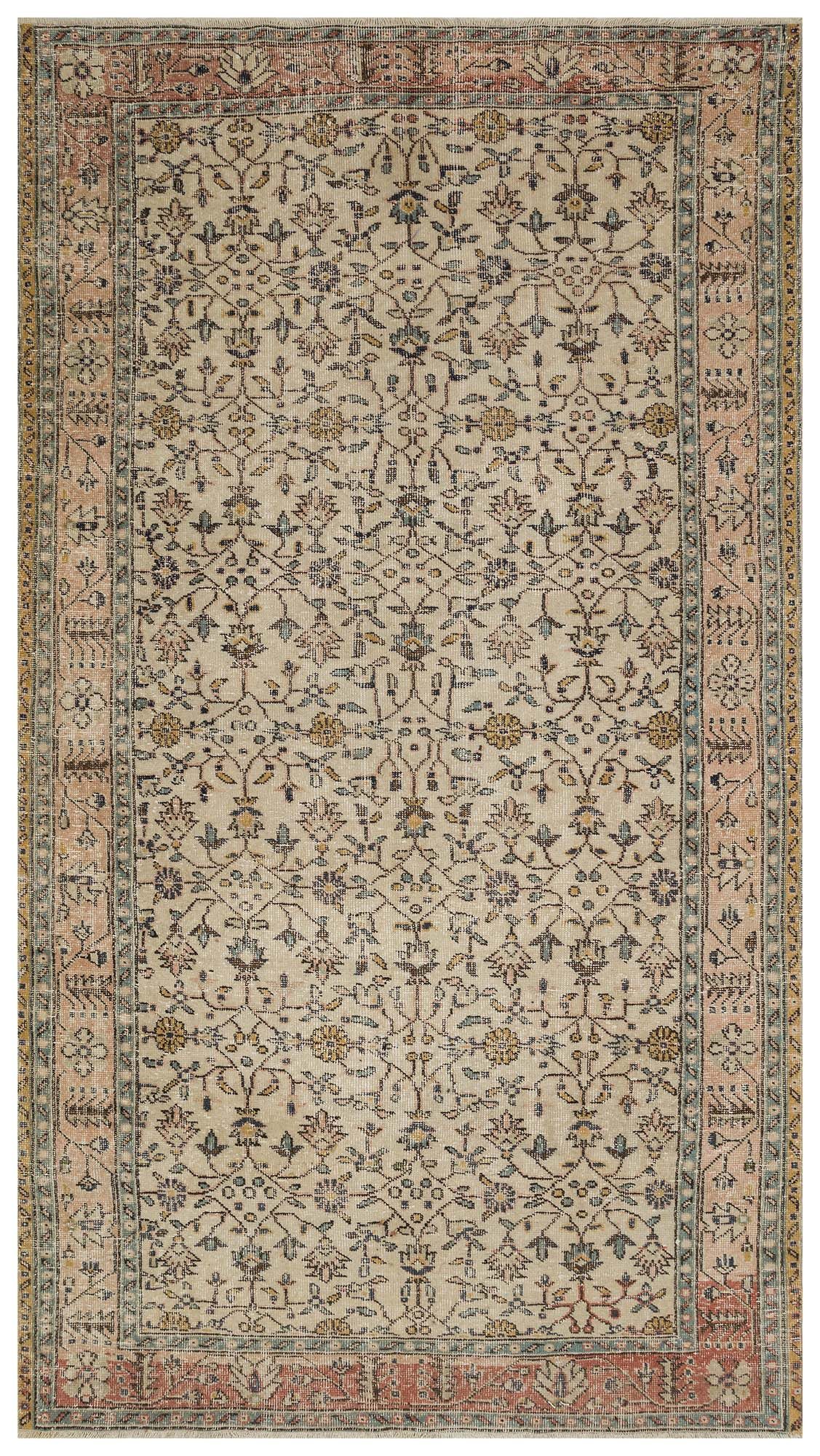 Handmade Vintage Distressed Rug — detail view 2, handmade vintage rug