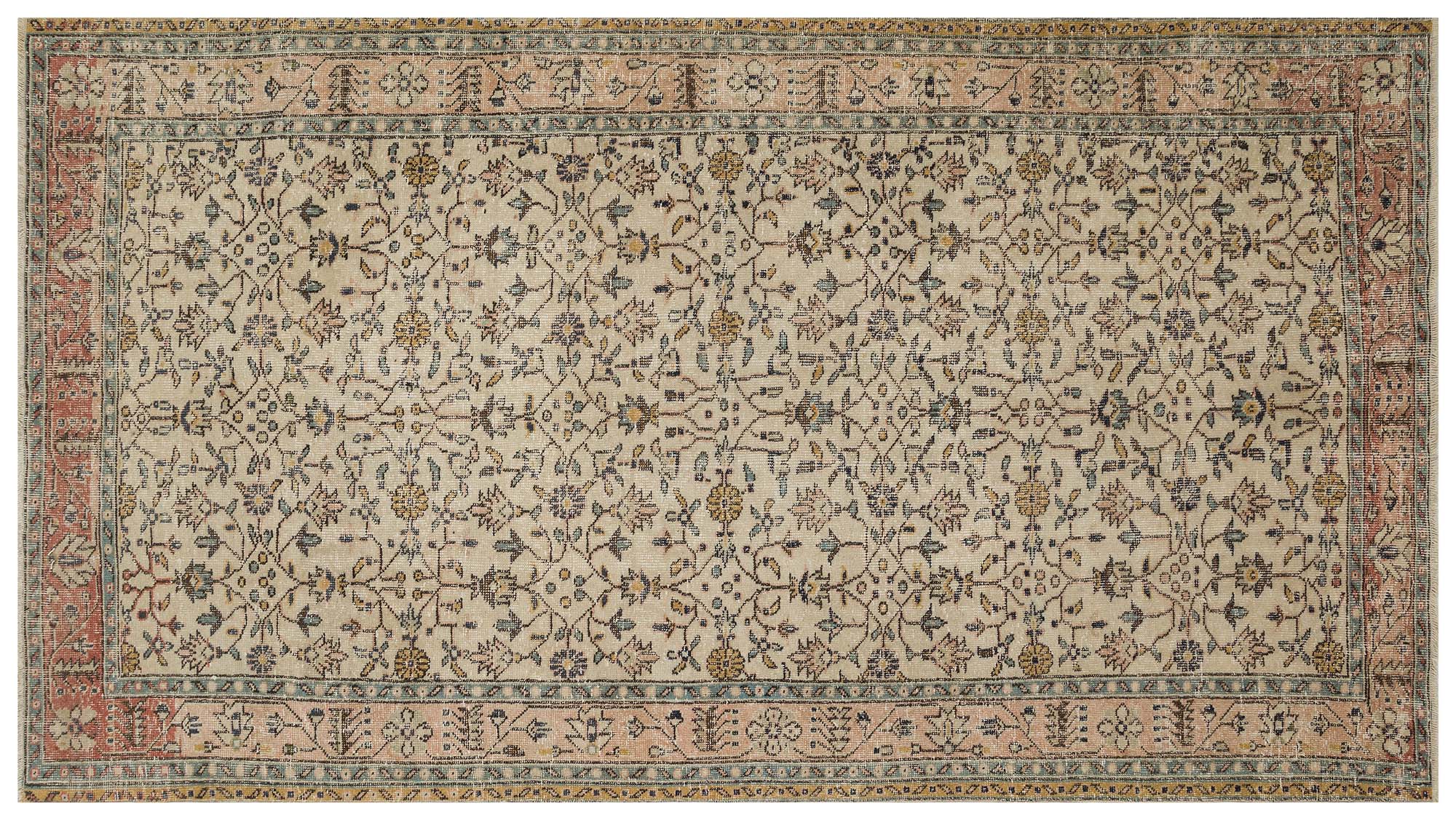 Handmade Vintage Distressed Rug — detail view 3, handmade vintage rug