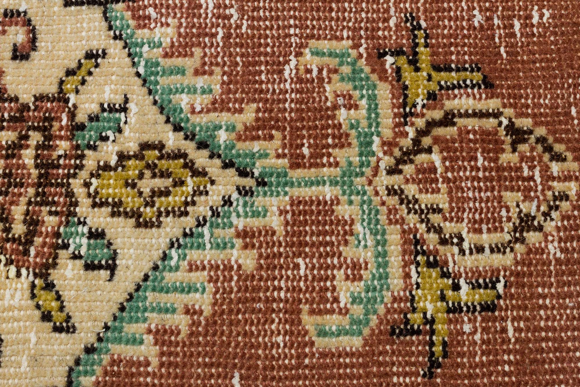 Vintage Distressed Hand-Woven Rug — detail view 5, handmade vintage rug