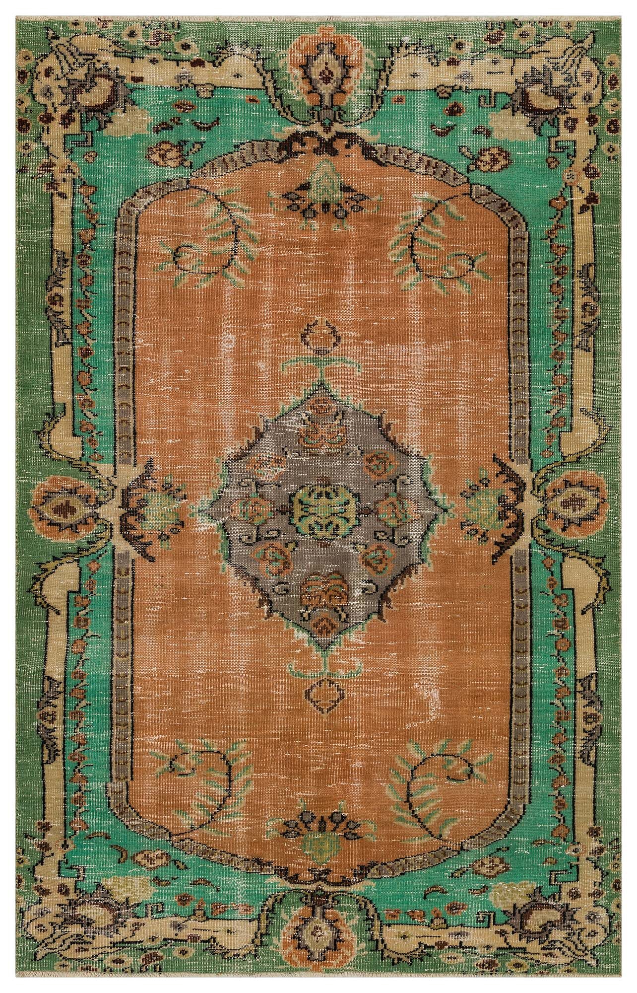 Distressed Vintage Handwoven Rug — detail view 2, handmade vintage rug