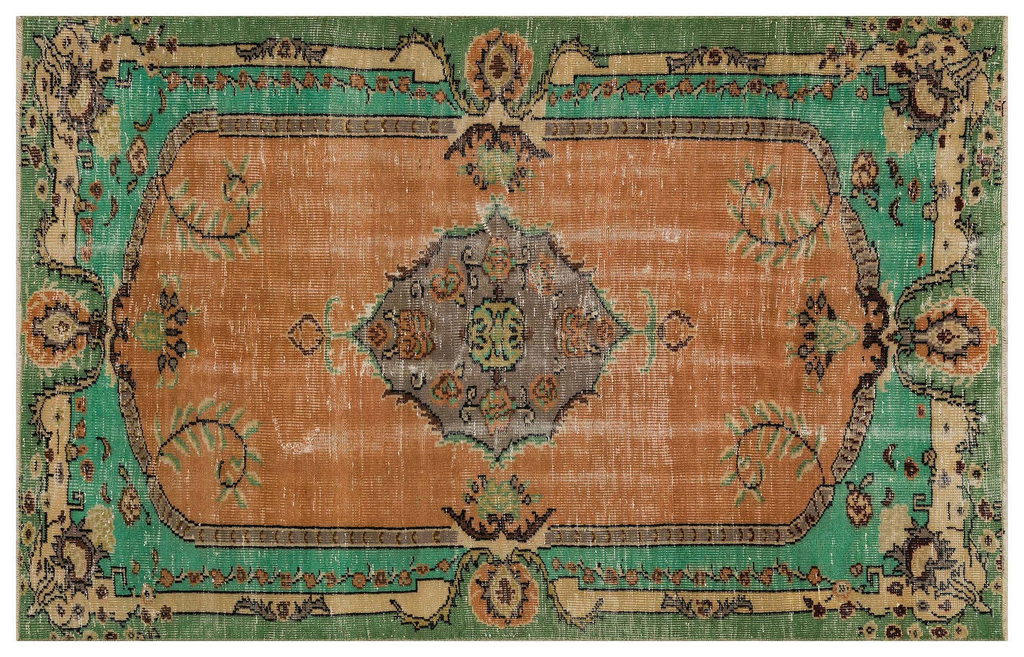 Distressed Vintage Handwoven Rug — detail view 3, handmade vintage rug