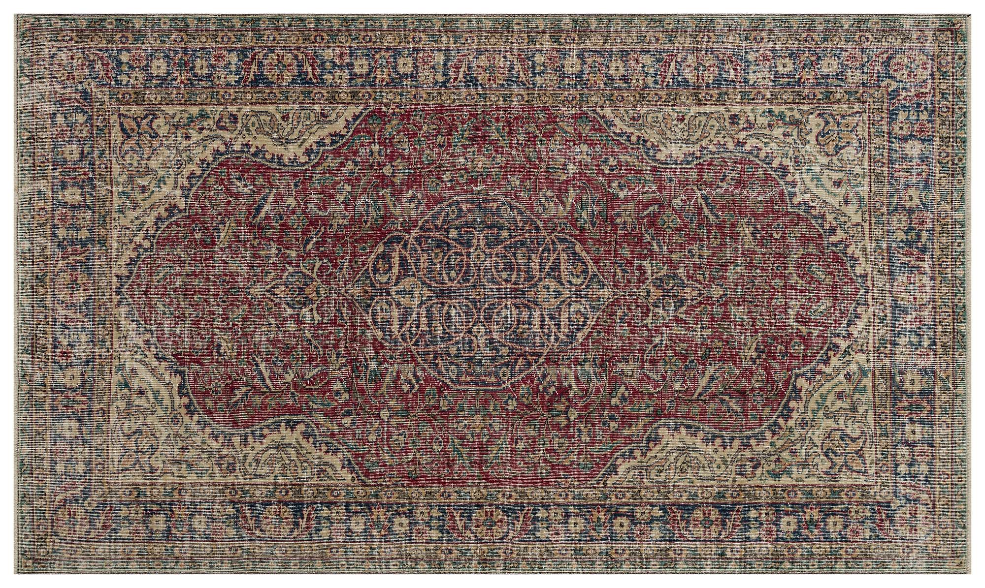 Handwoven Vintage Distressed Rug — detail view 3, handmade vintage rug
