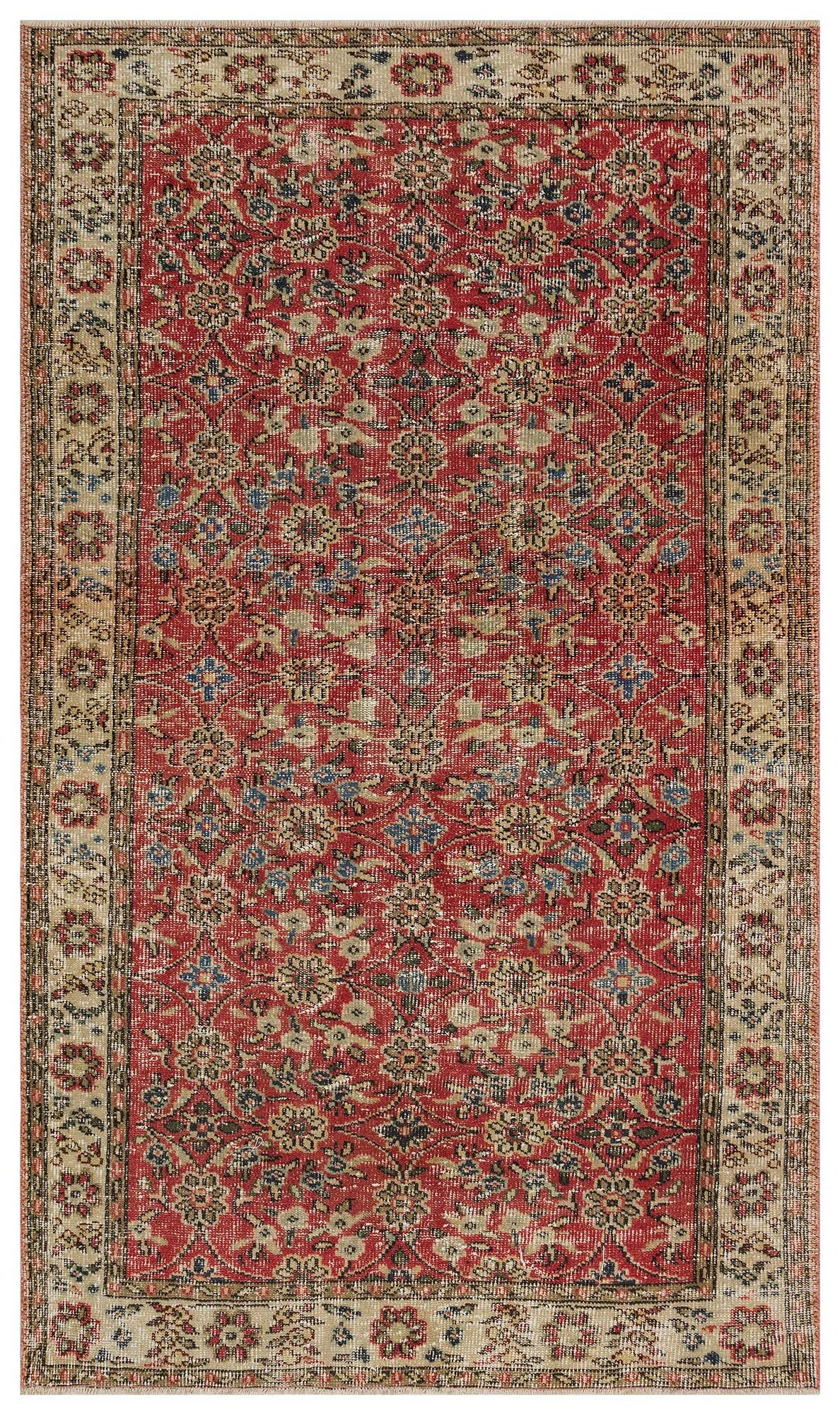 Handwoven Vintage Distressed Rug — detail view 2, handmade vintage rug