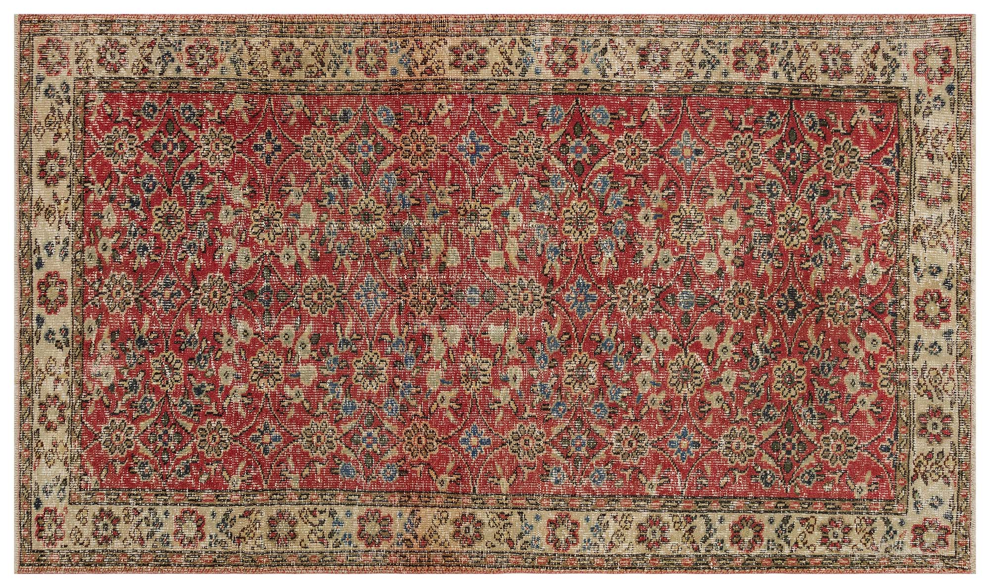 Handwoven Vintage Distressed Rug — detail view 3, handmade vintage rug