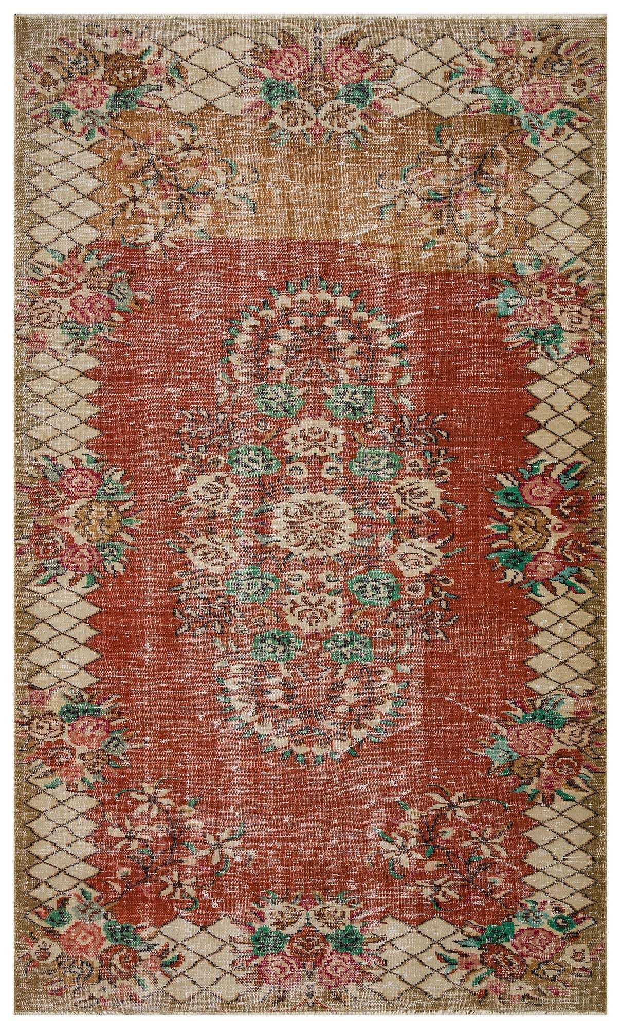 Distressed Vintage Rug — detail view 2, handmade vintage rug