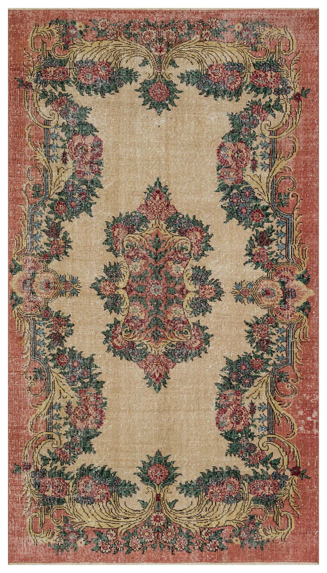 Distressed Hand-Woven Vintage Rug — detail view 2, handmade vintage rug