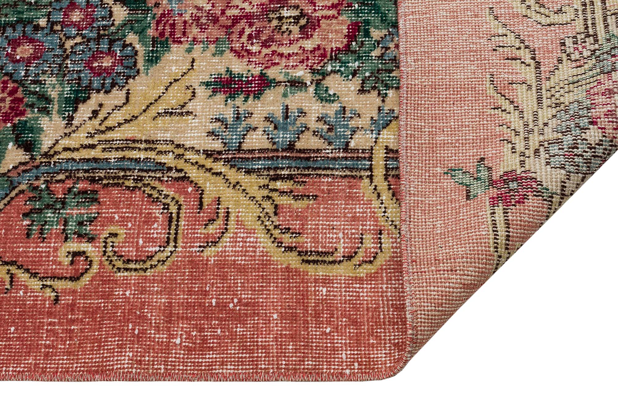 Distressed Hand-Woven Vintage Rug — detail view 4, handmade vintage rug