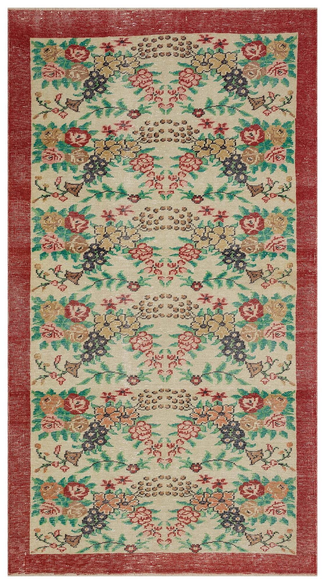 Vintage Distressed Hand-Woven Rug — detail view 2, handmade vintage rug