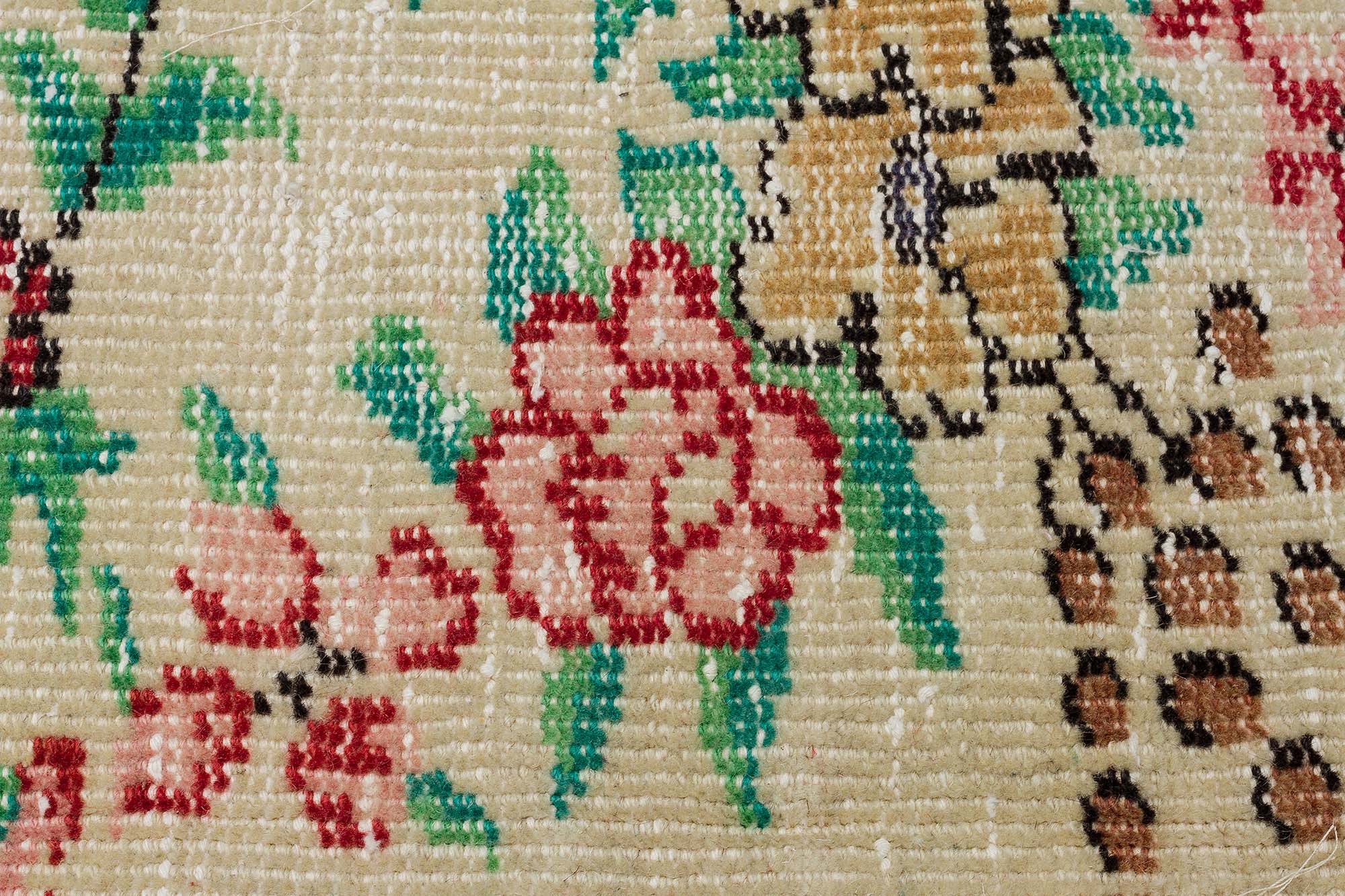 Vintage Distressed Hand-Woven Rug — detail view 5, handmade vintage rug