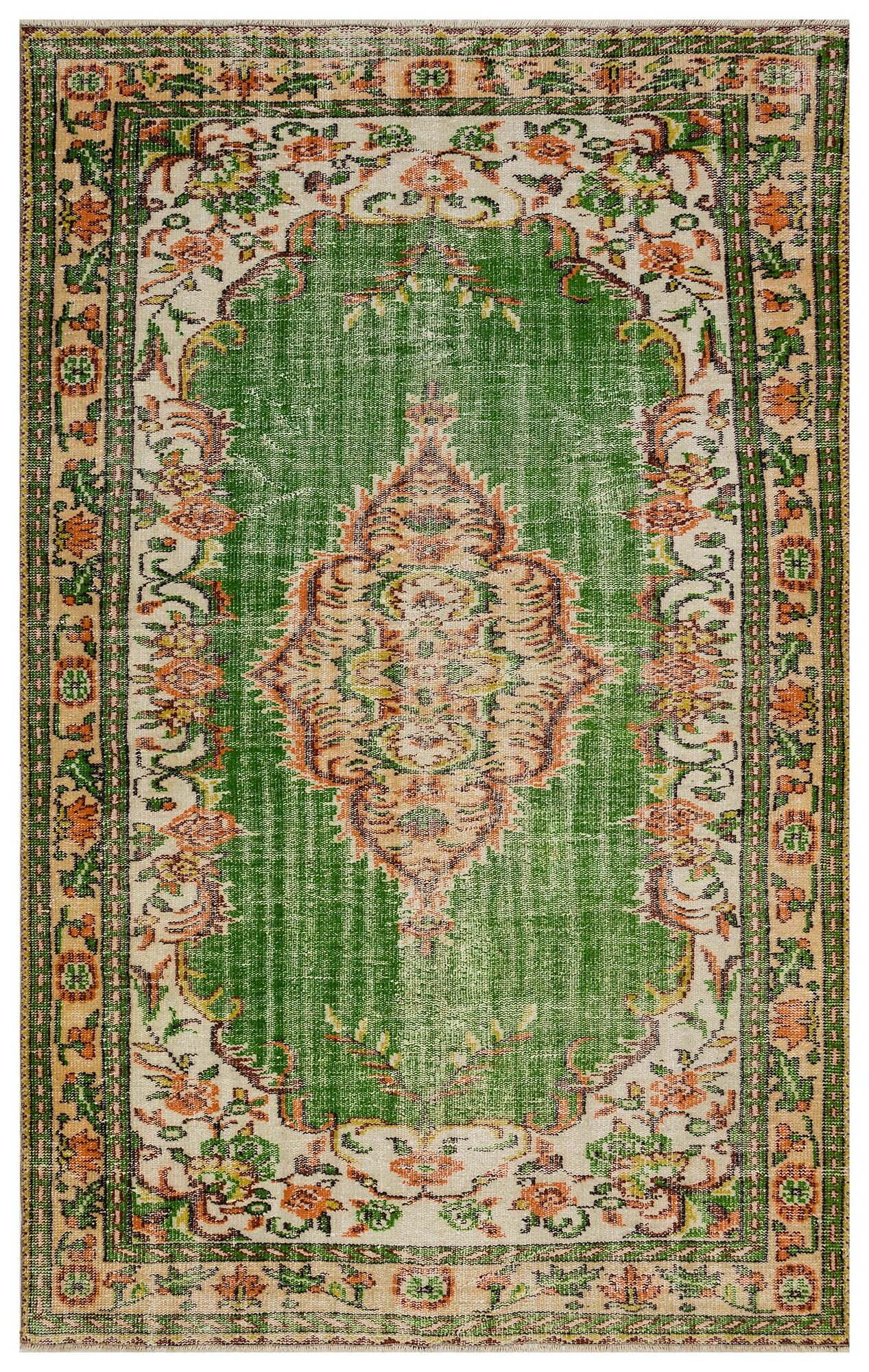 Handwoven Vintage Distressed Rug — detail view 2, handmade vintage rug