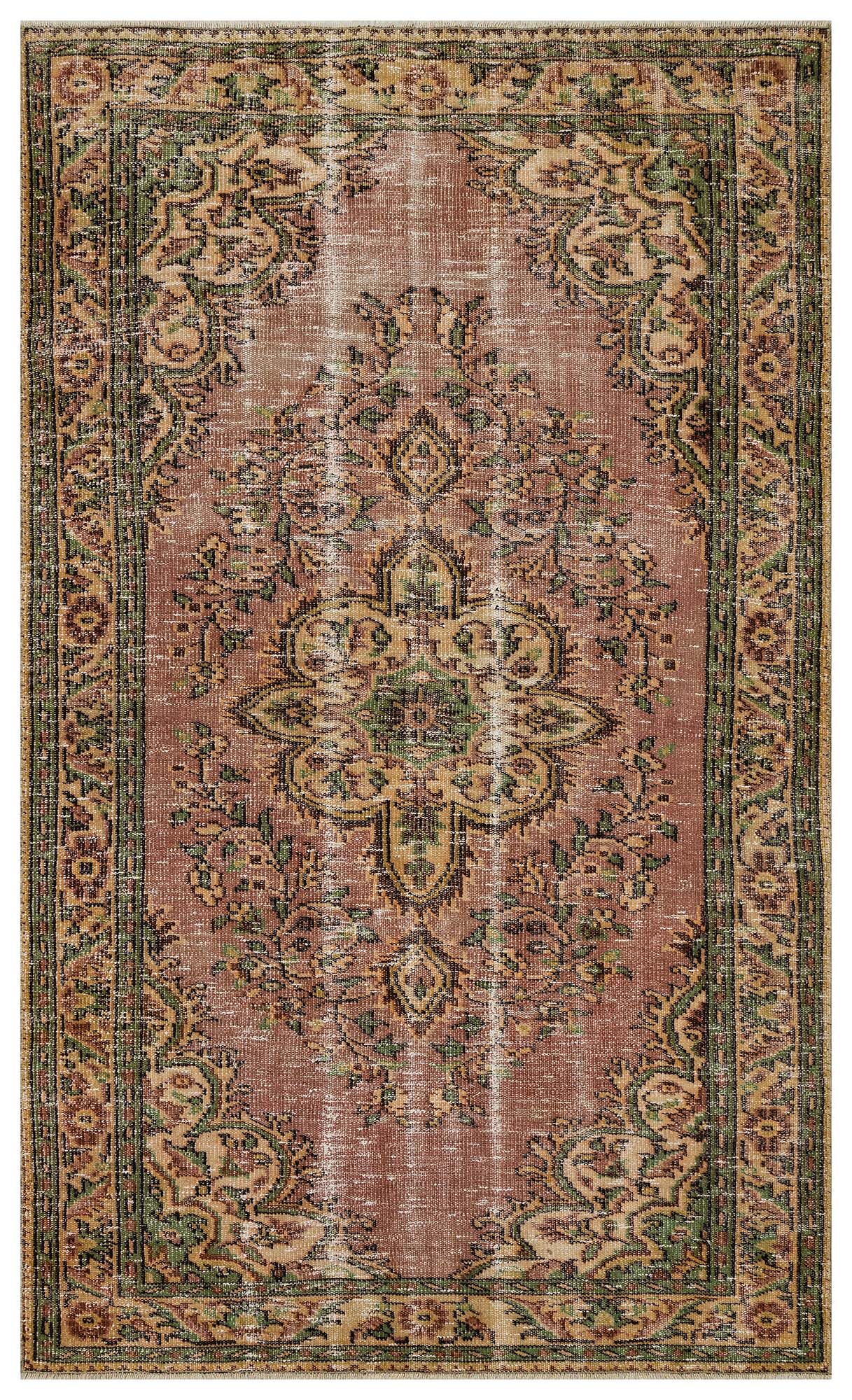 Vintage Distressed Hand-Woven Rug — detail view 2, handmade vintage rug
