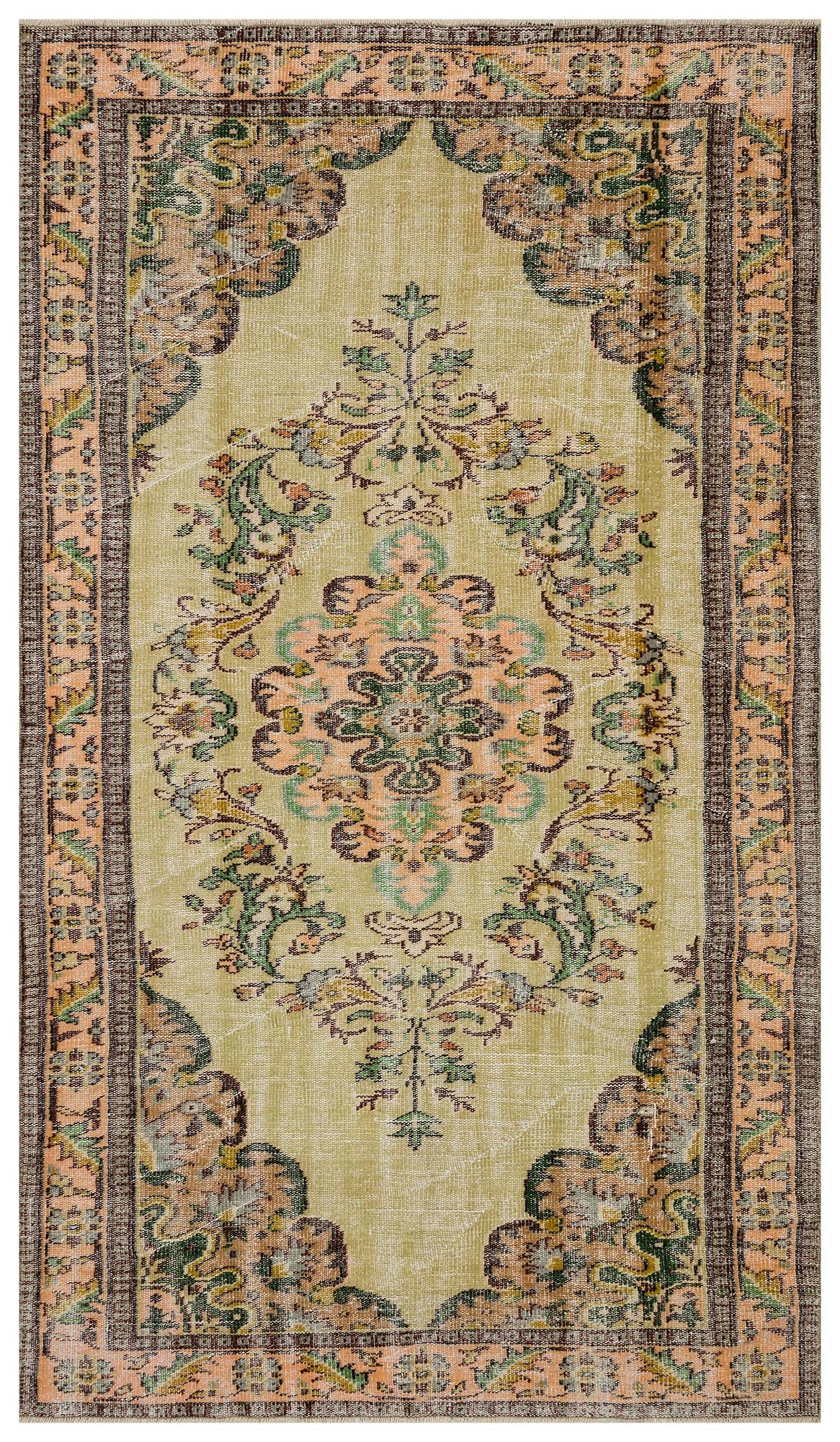 Distressed Vintage Handwoven Rug — detail view 2, handmade vintage rug