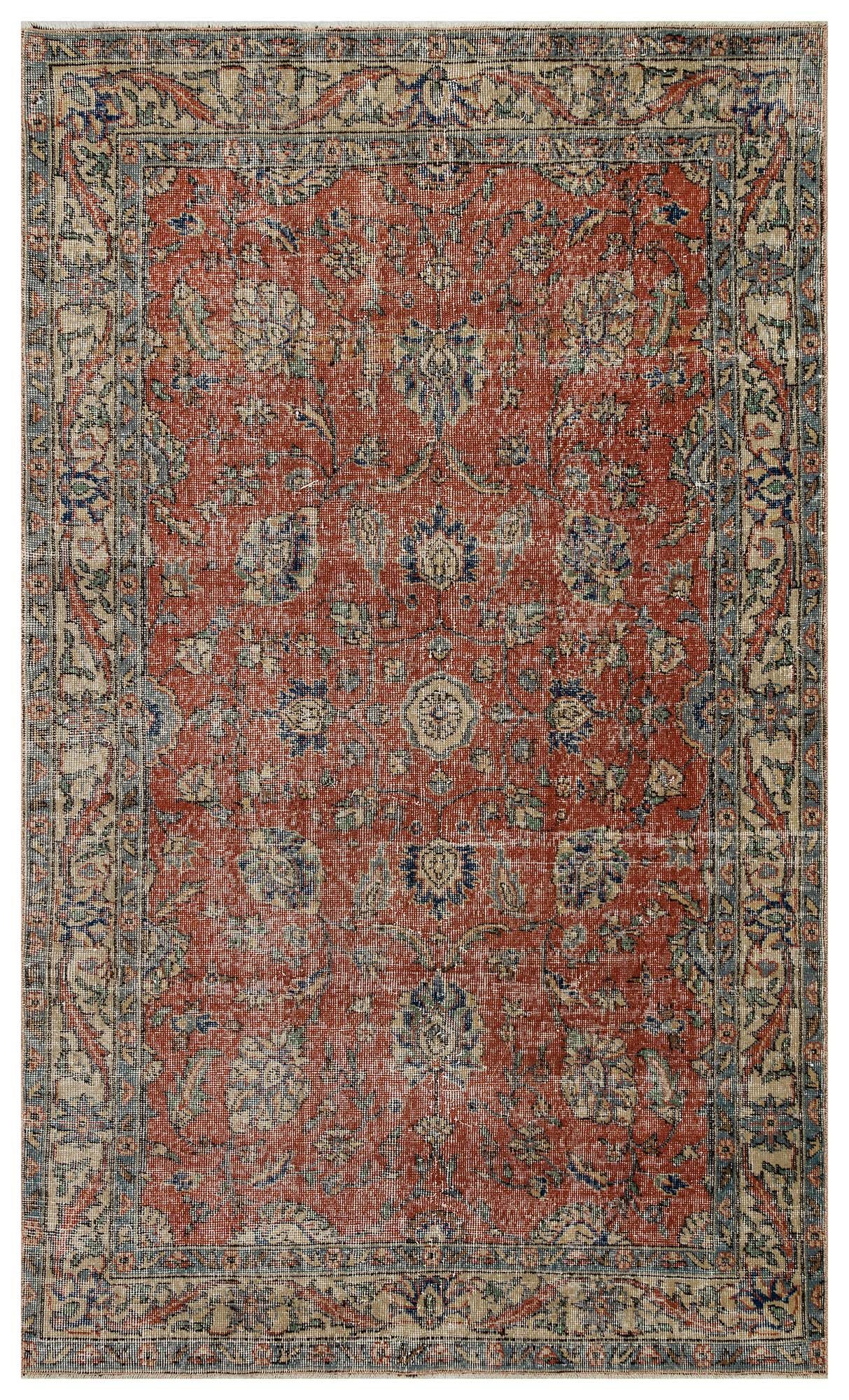 Distressed Vintage Rug — detail view 2, handmade vintage rug