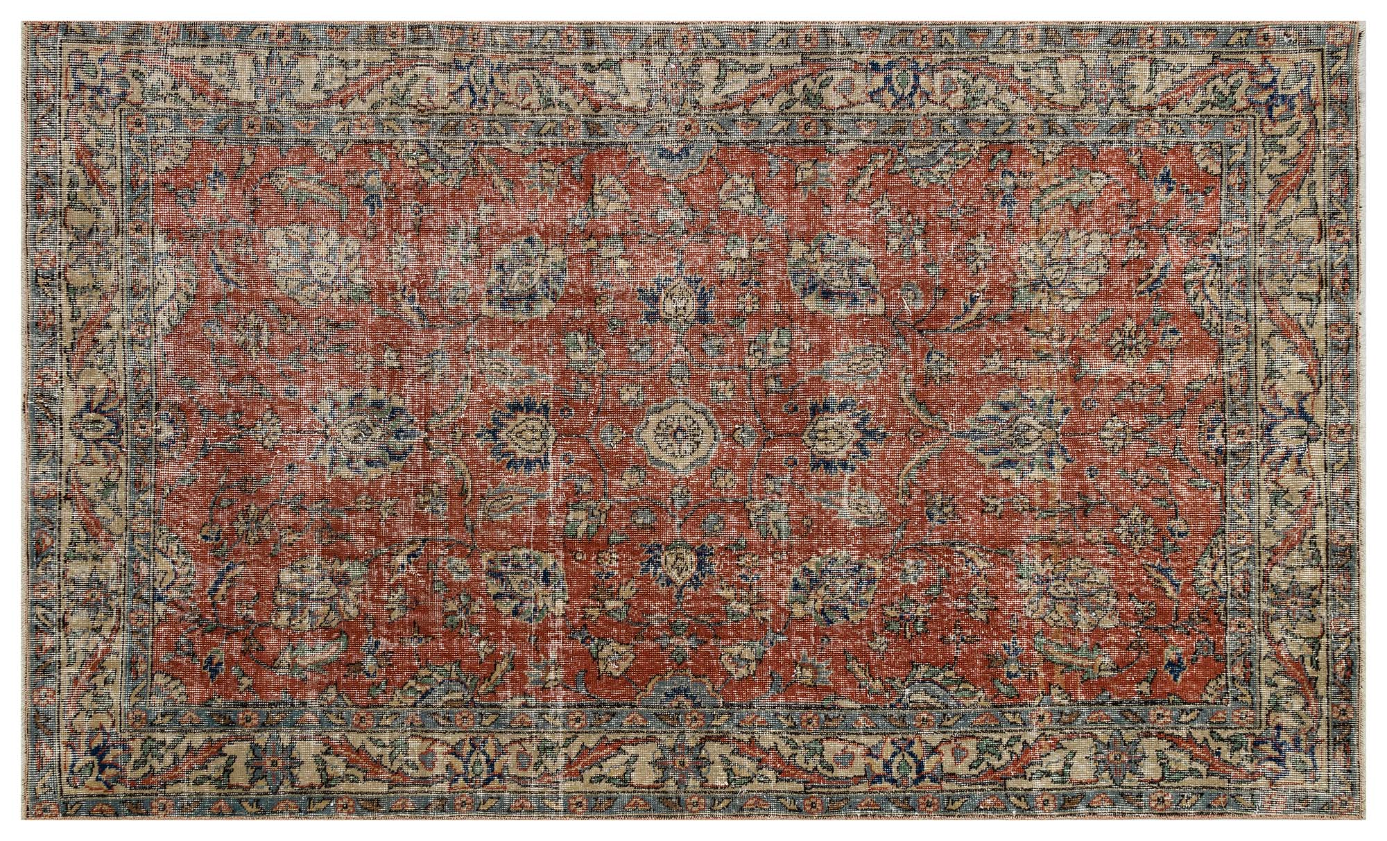 Distressed Vintage Rug — detail view 3, handmade vintage rug