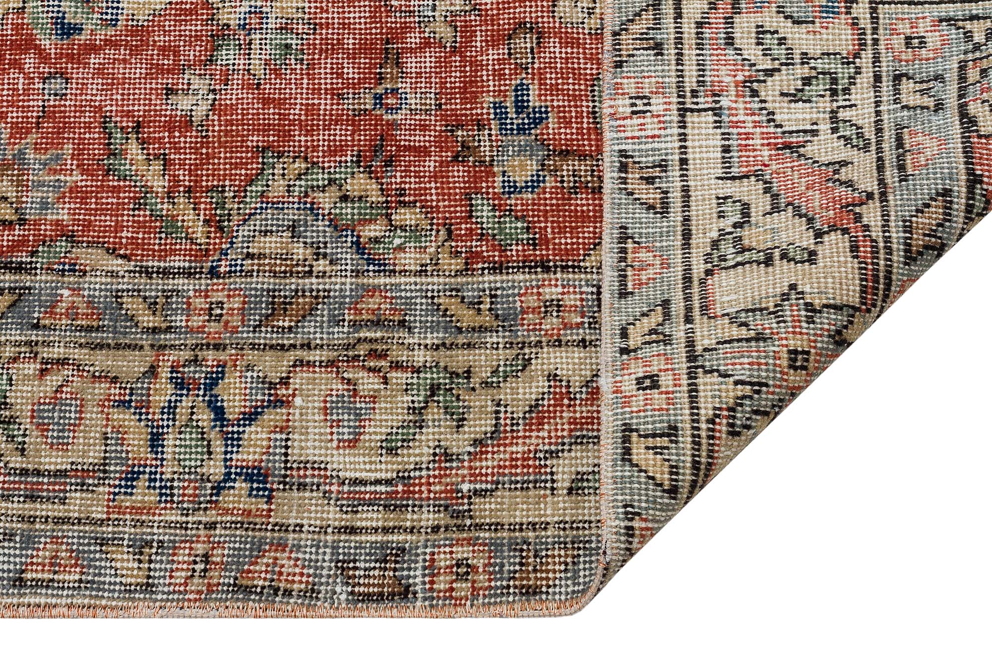 Distressed Vintage Rug — detail view 4, handmade vintage rug