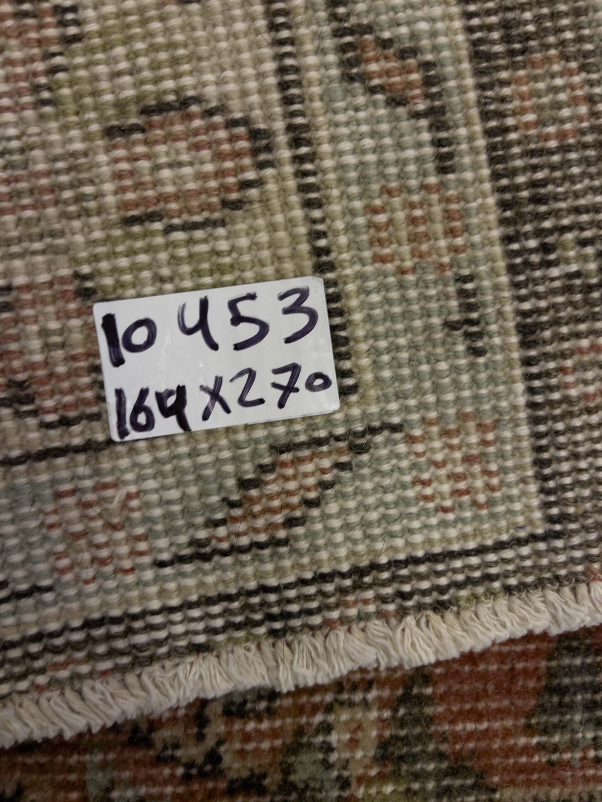 Distressed Handwoven Vintage Rug — detail view 2, handmade vintage rug