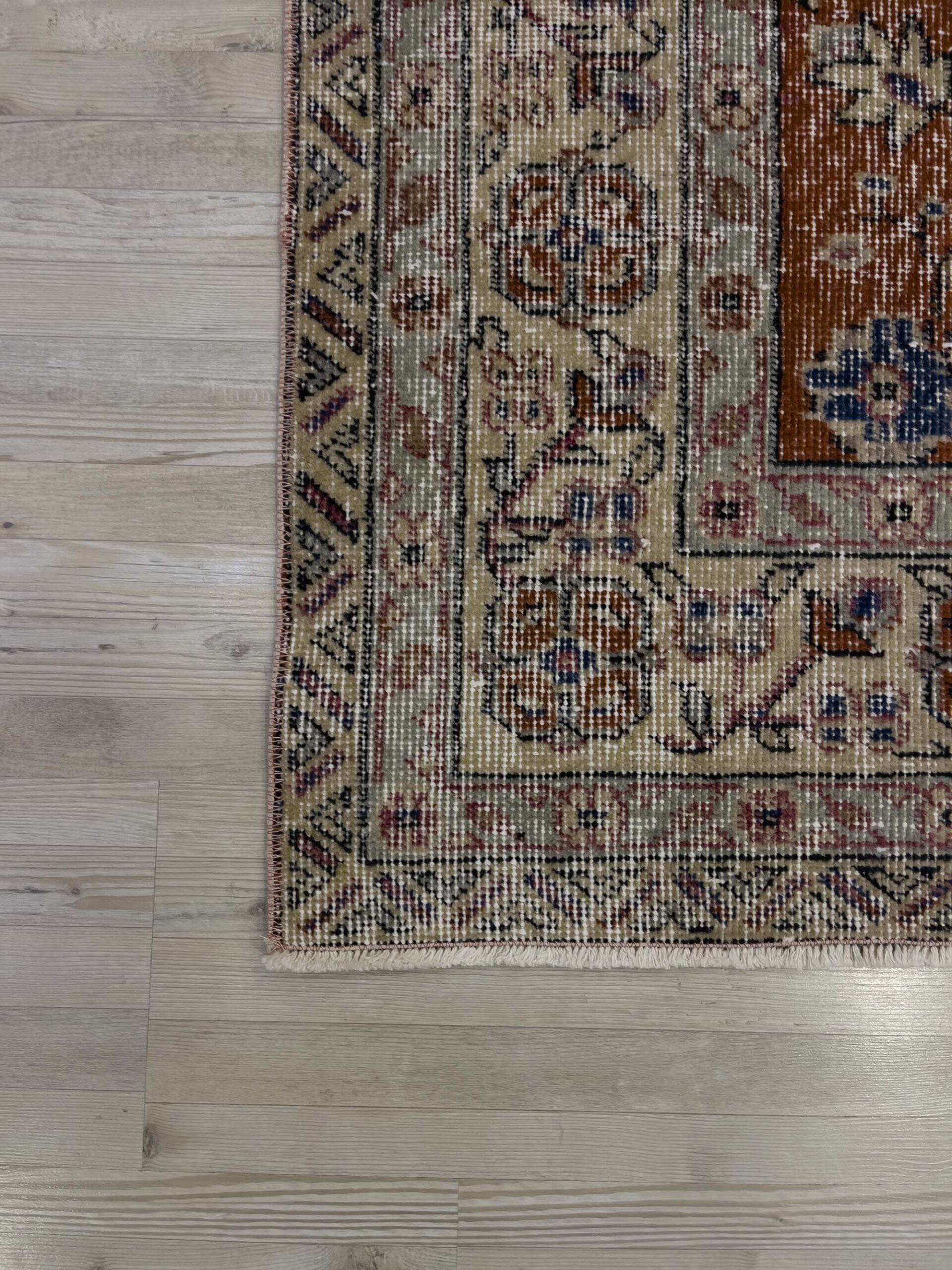 Vintage Distressed Hand-Woven Rug — detail view 4, handmade vintage rug