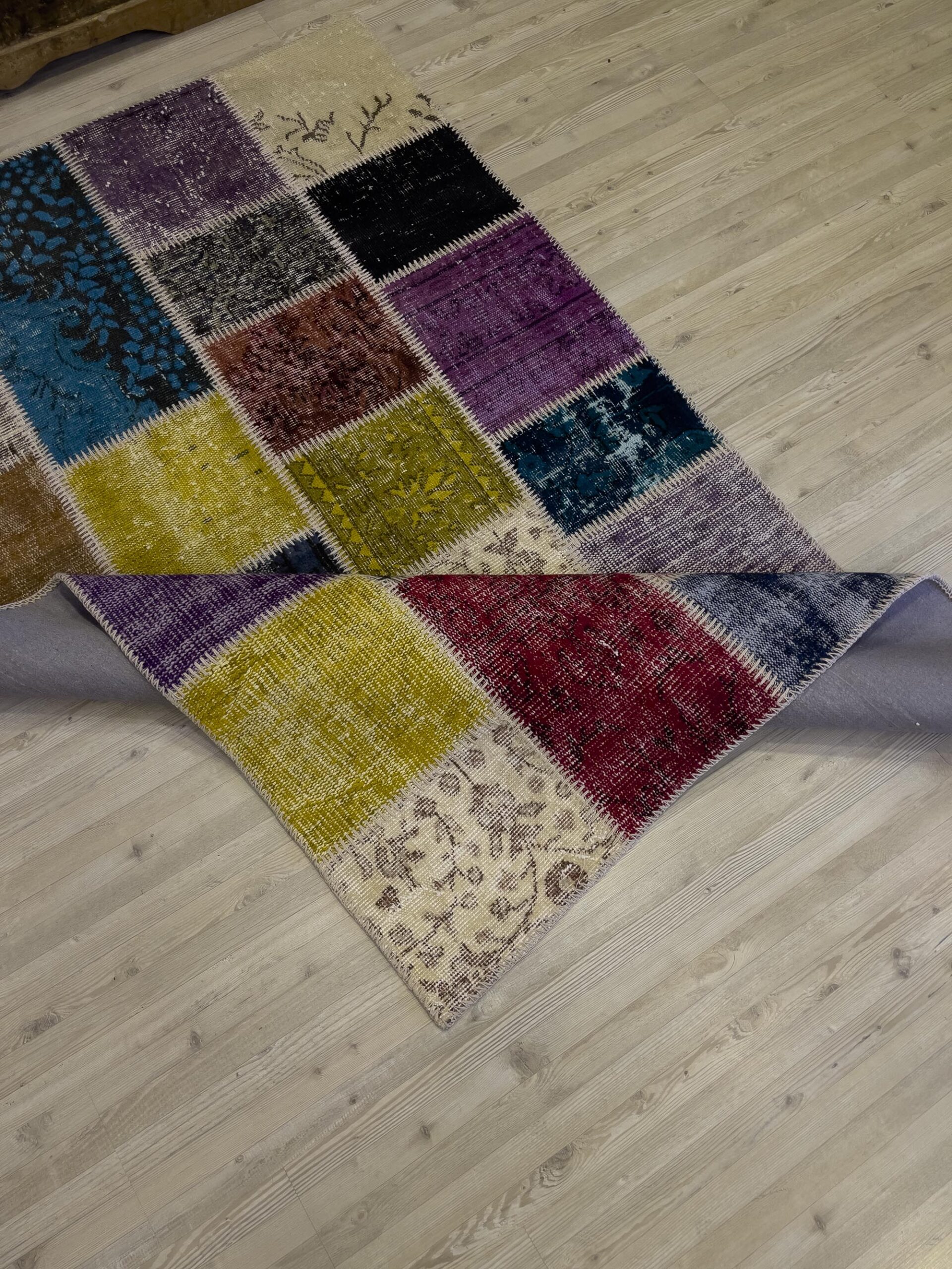 Modern Eşsiz Özel Patchwork Halı 116x186 cm 4001 - Görsel 8