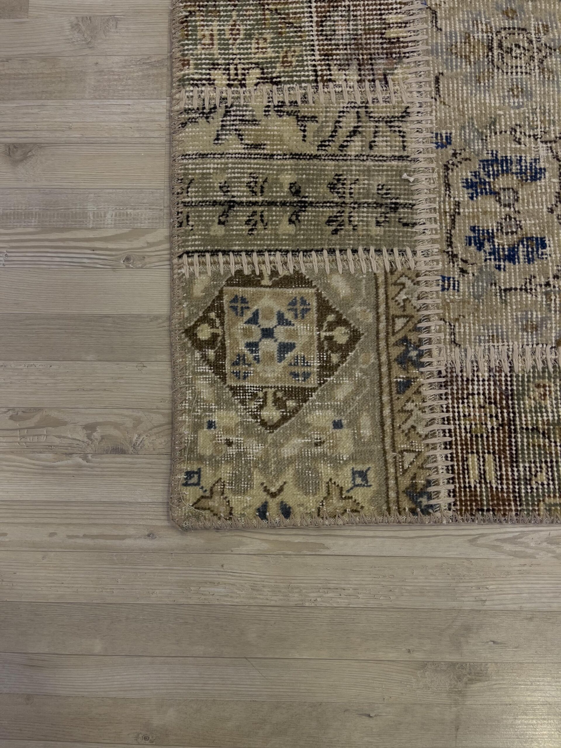 Handmade Patchwork Elegant Design Rug — detail view 4, handmade vintage rug